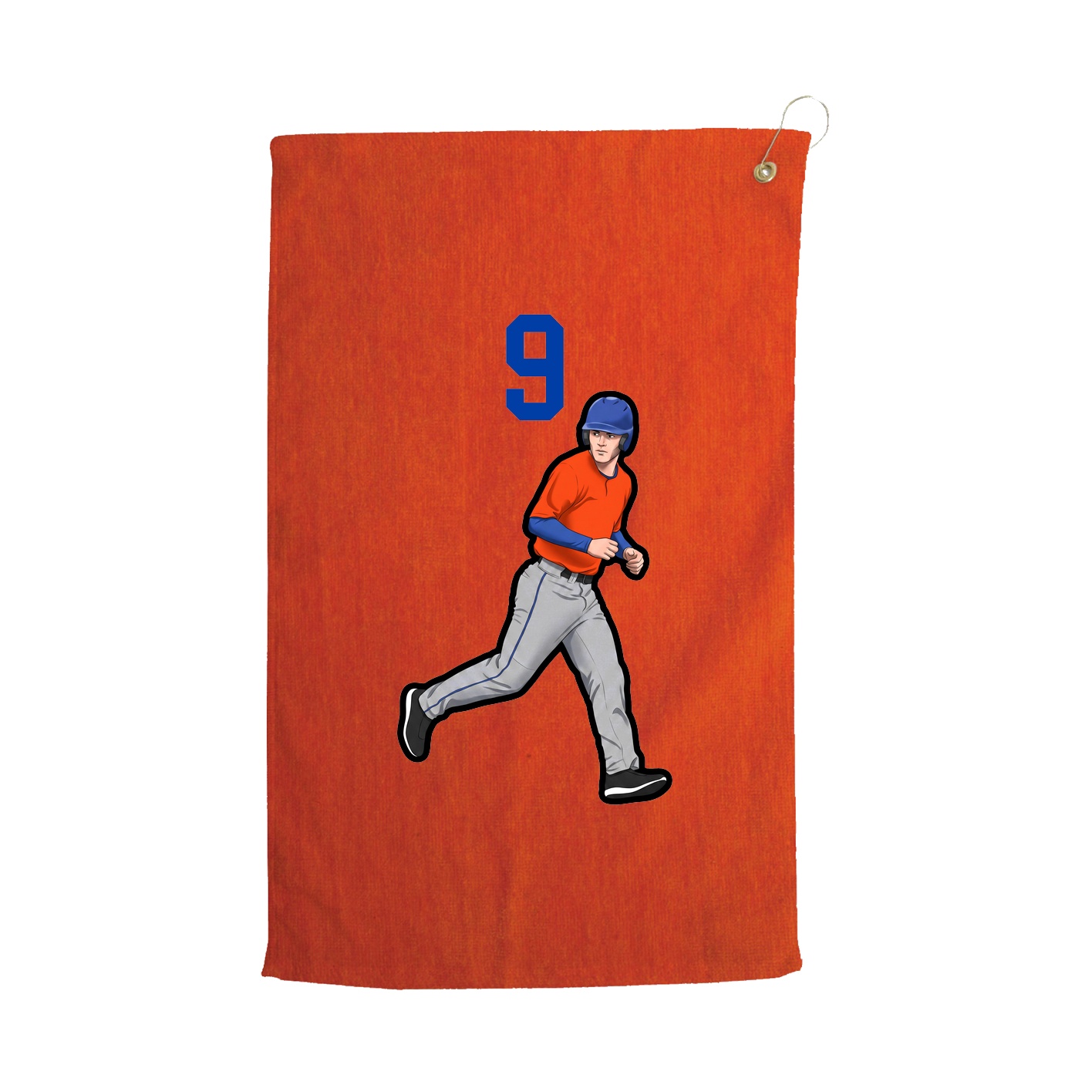 Golf Towel — Number Top in Orange