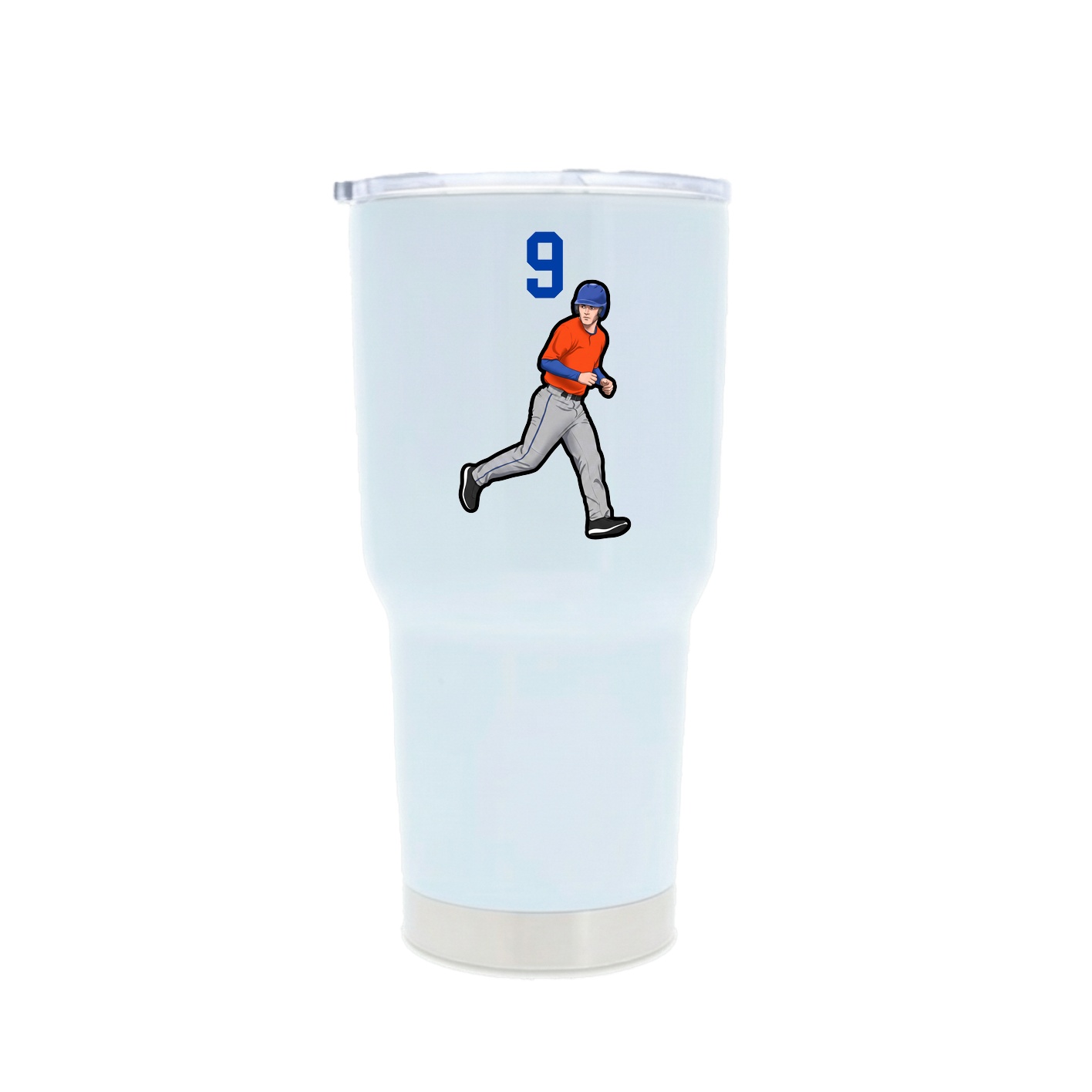 30oz Stainless Steel Tumbler — Number Top in White