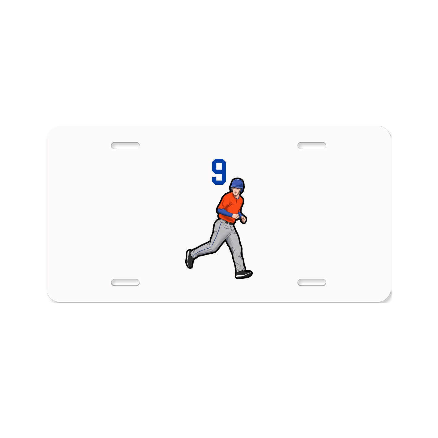 License Plate — Number Top in Classic