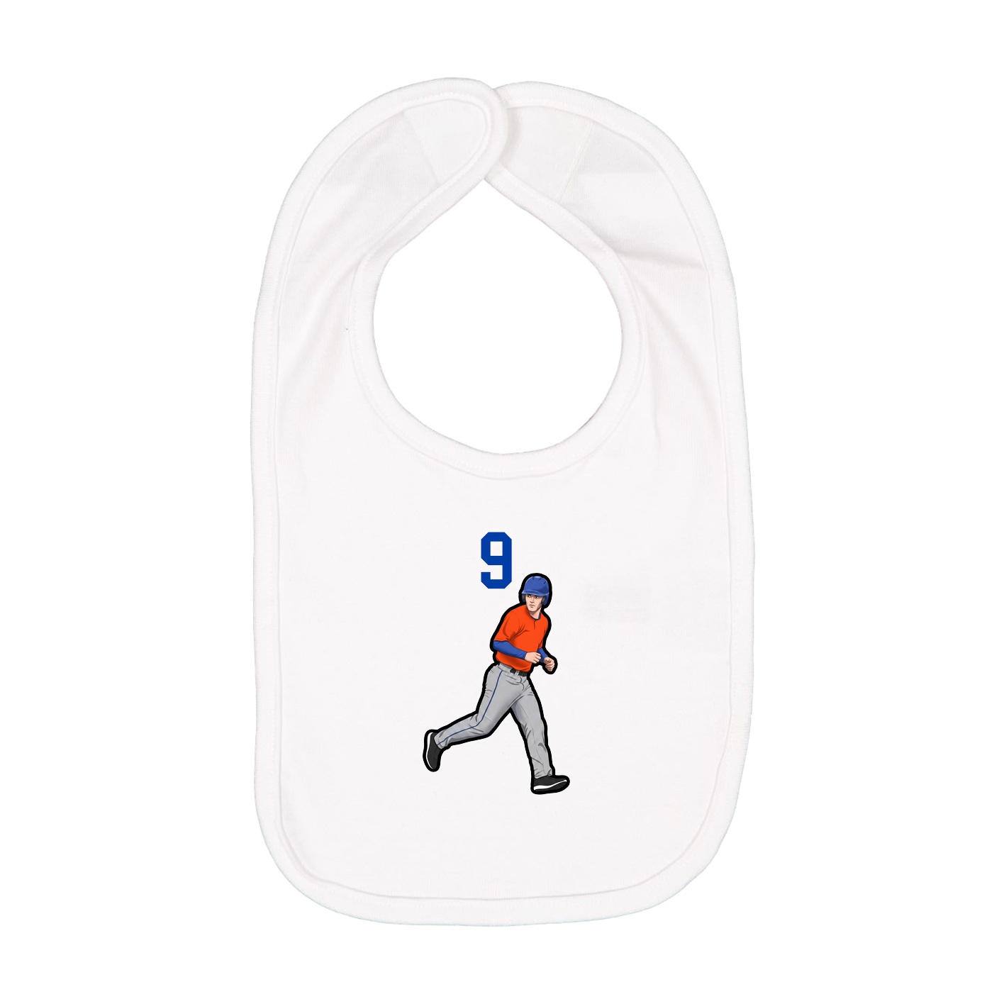 Infant Bib — Number Top in White