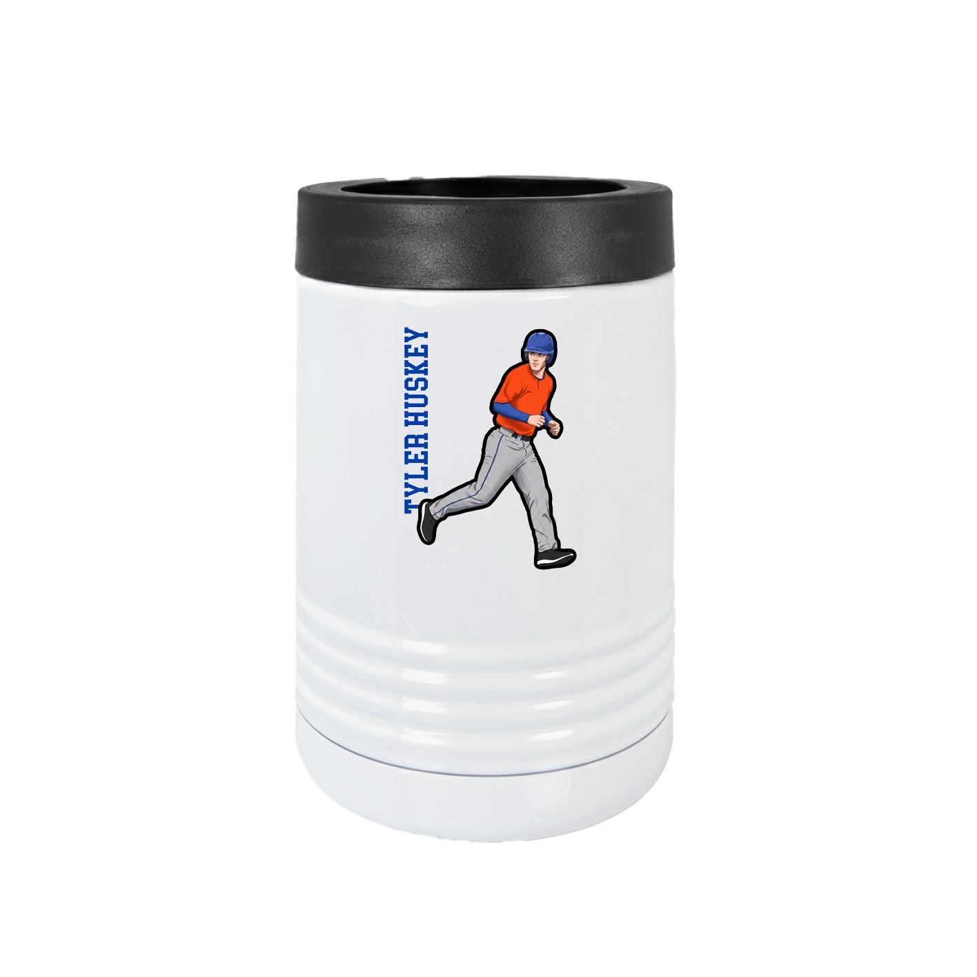 Beverage Holder — Name Vertical in White