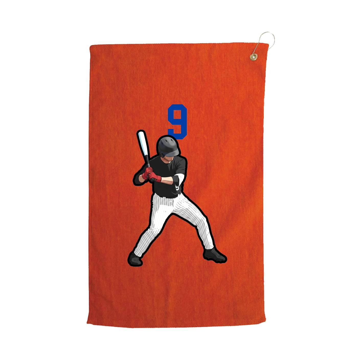 Golf Towel — Number Top in Orange