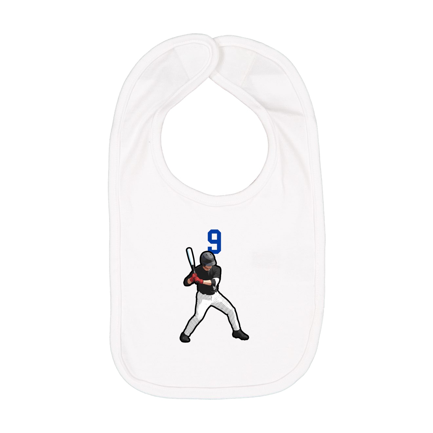 Infant Bib — Number Top in White