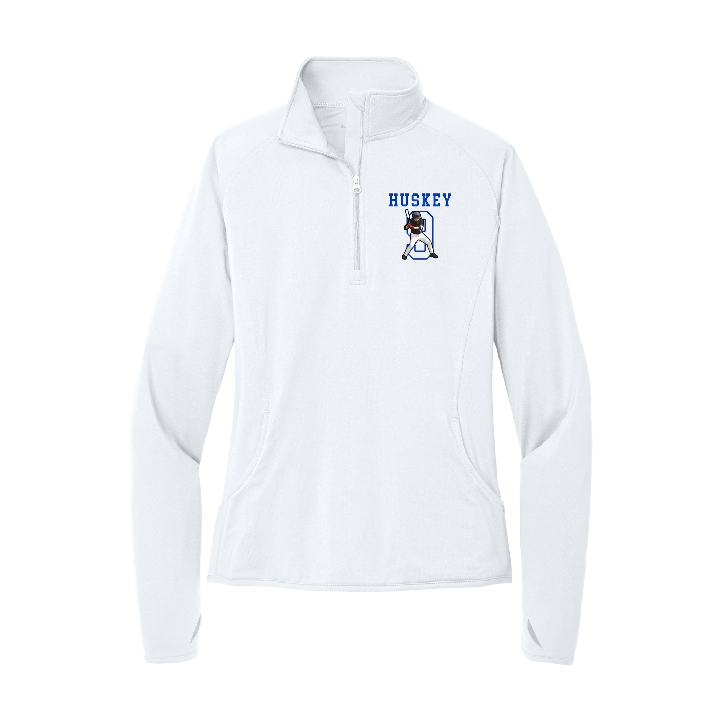 Women's Q-Zip Pullover — Shirsey in White