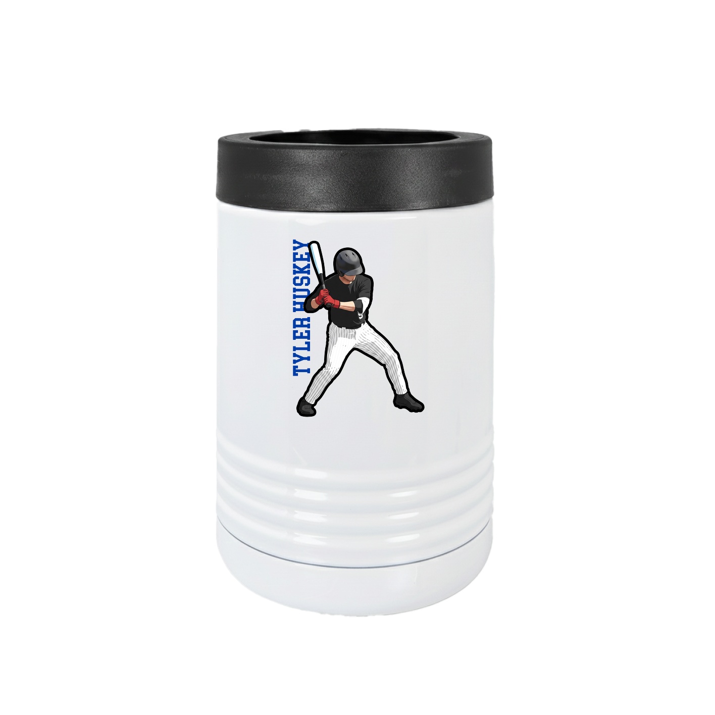 Beverage Holder — Name Vertical in White