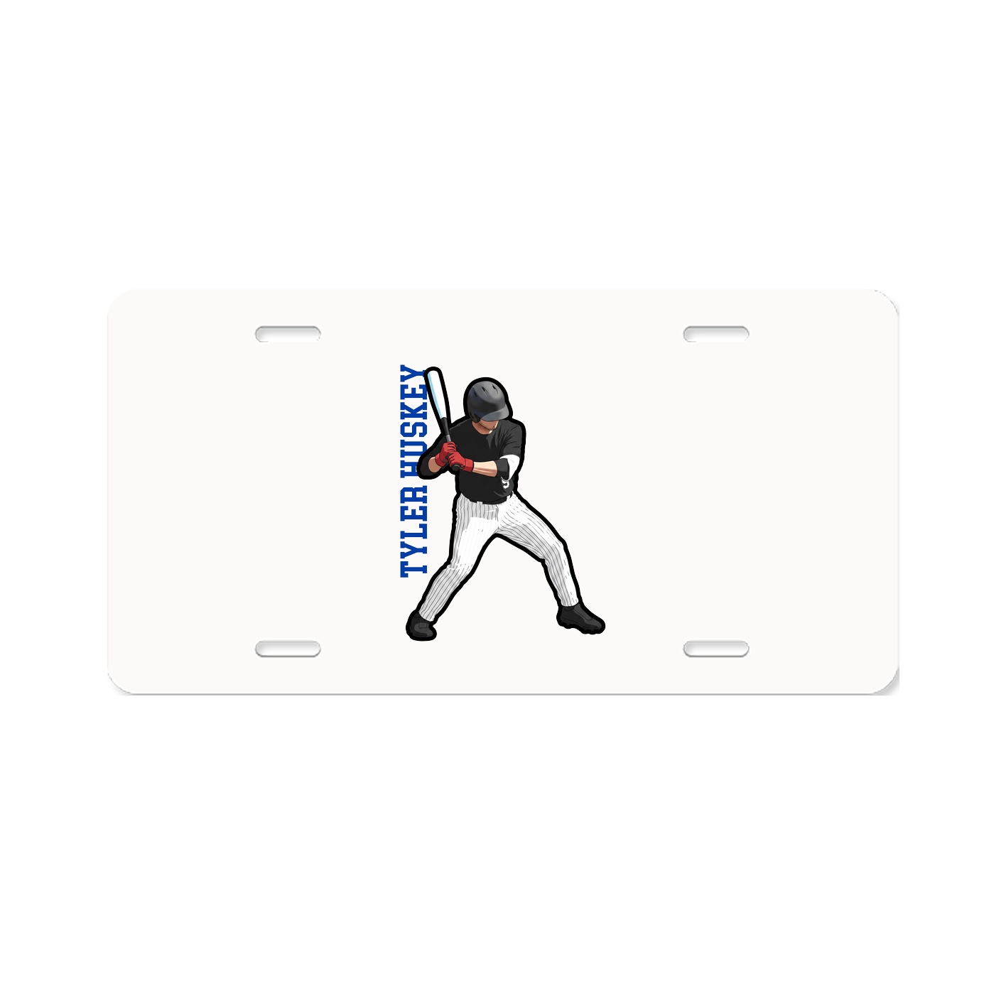 License Plate — Name Vertical in Classic