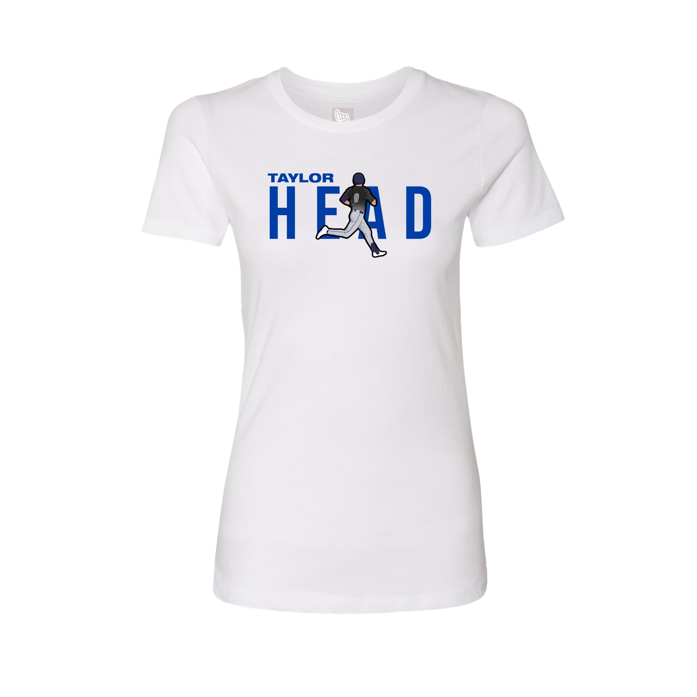 Fitted Women's Tee — Player Name in White