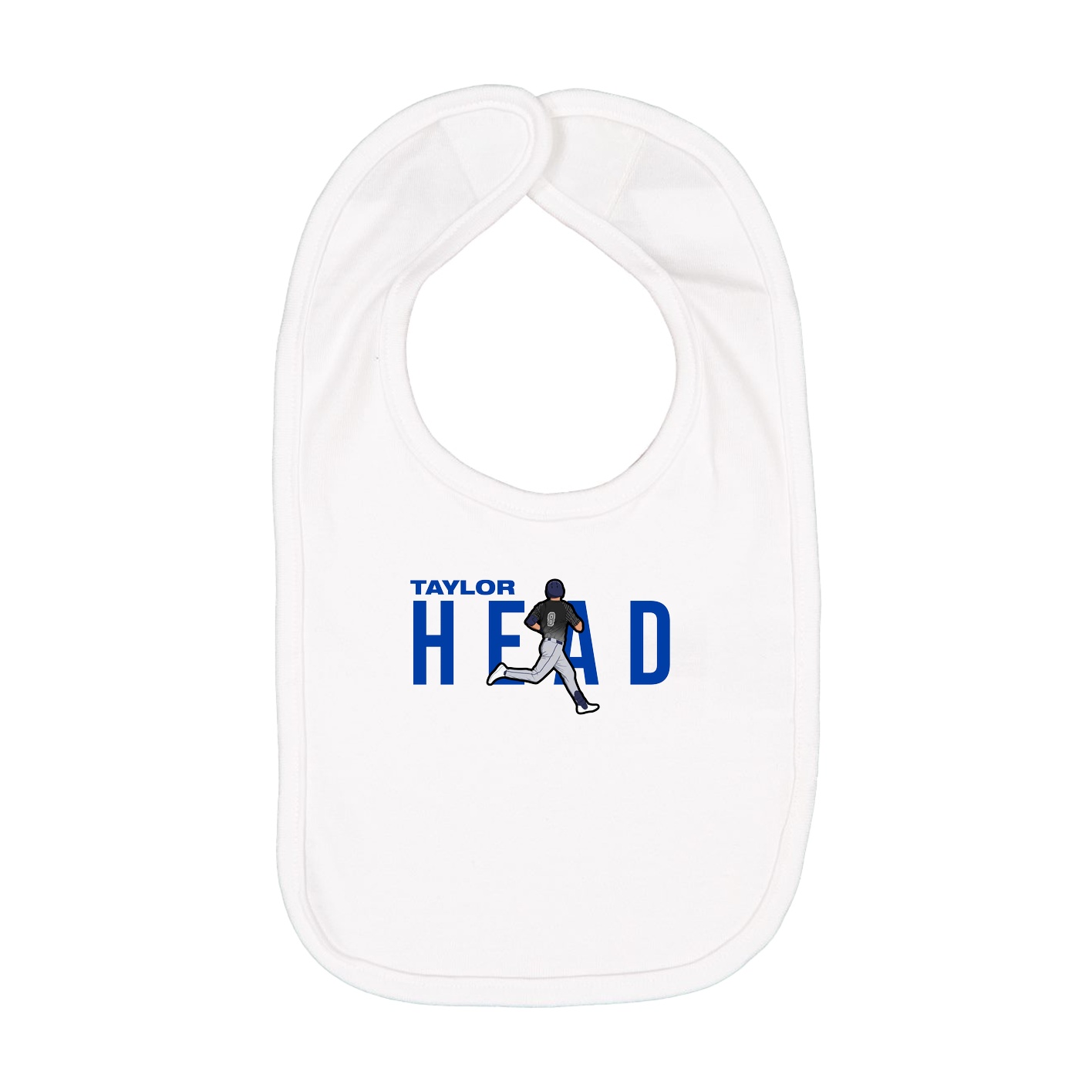 Infant Bib — Player Name in White