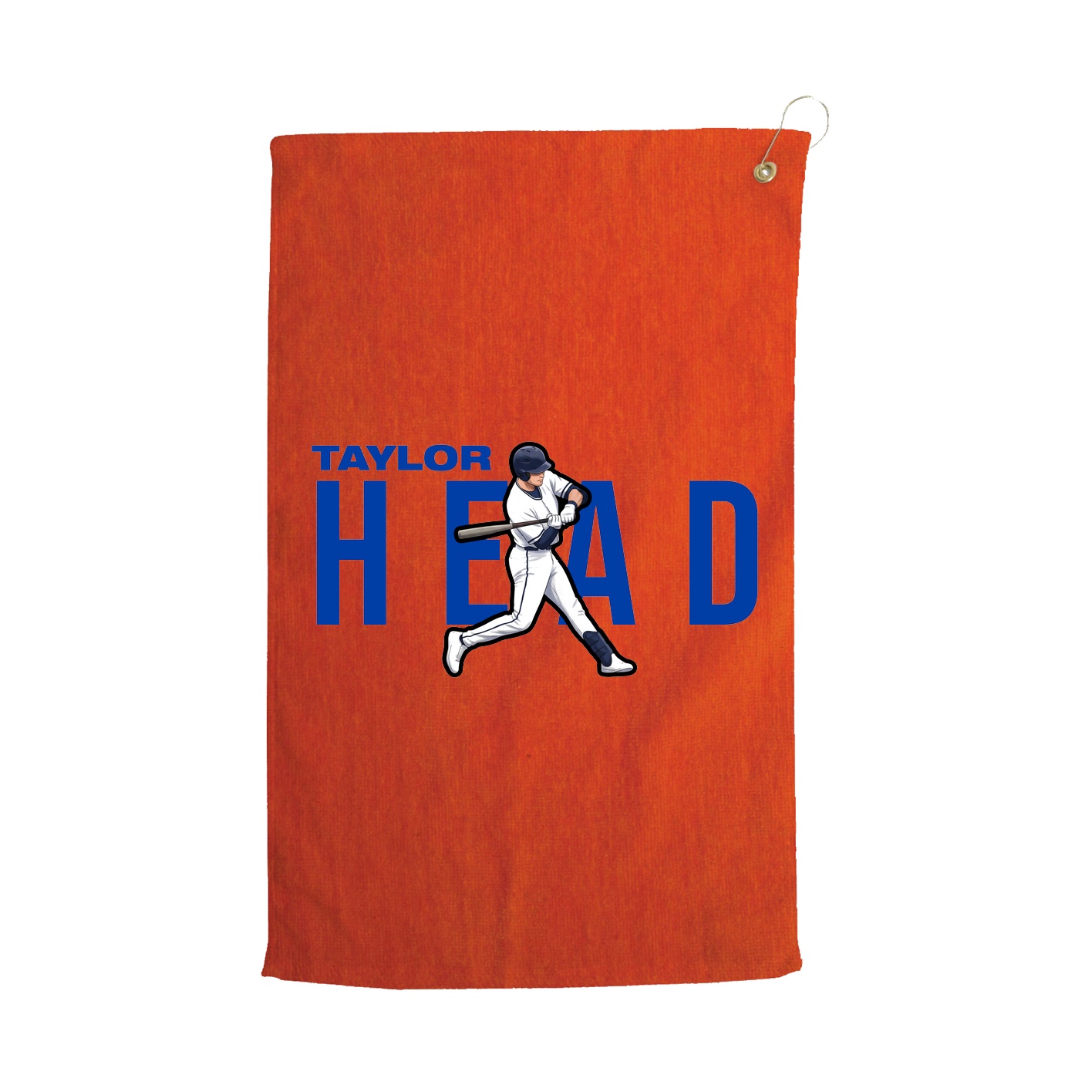 Golf Towel — Player Name in Orange
