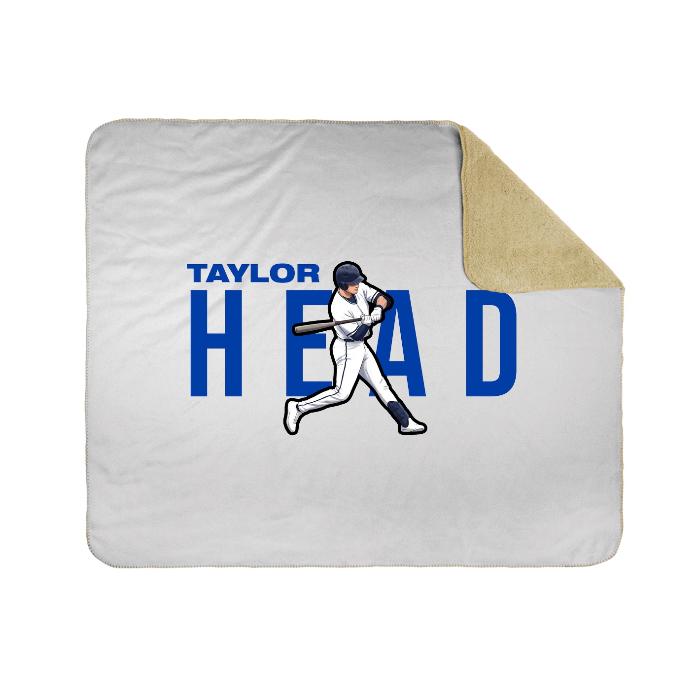 Throw Blanket — Player Name in White
