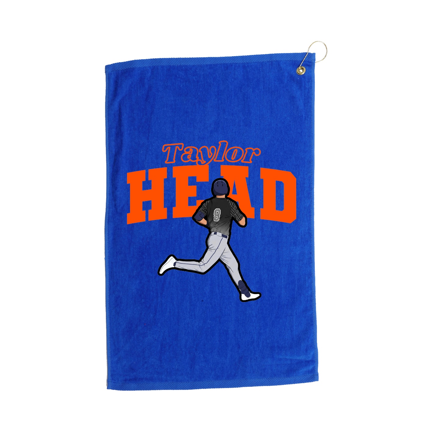 Golf Towel — Name Arch in Royal