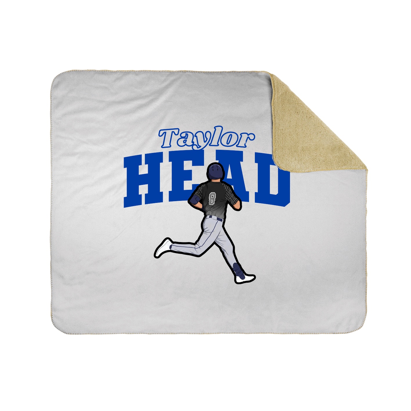 Throw Blanket — Name Arch in White