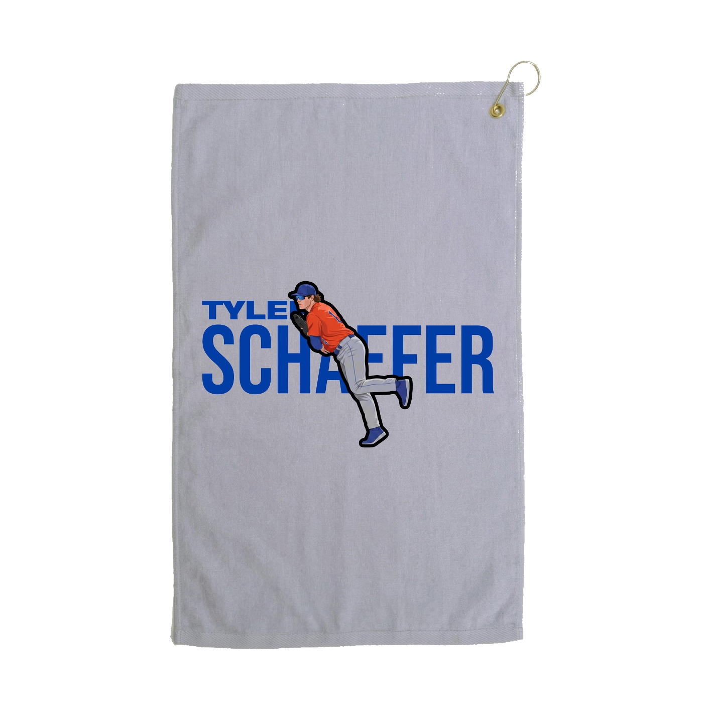 Golf Towel — Player Name in Grey