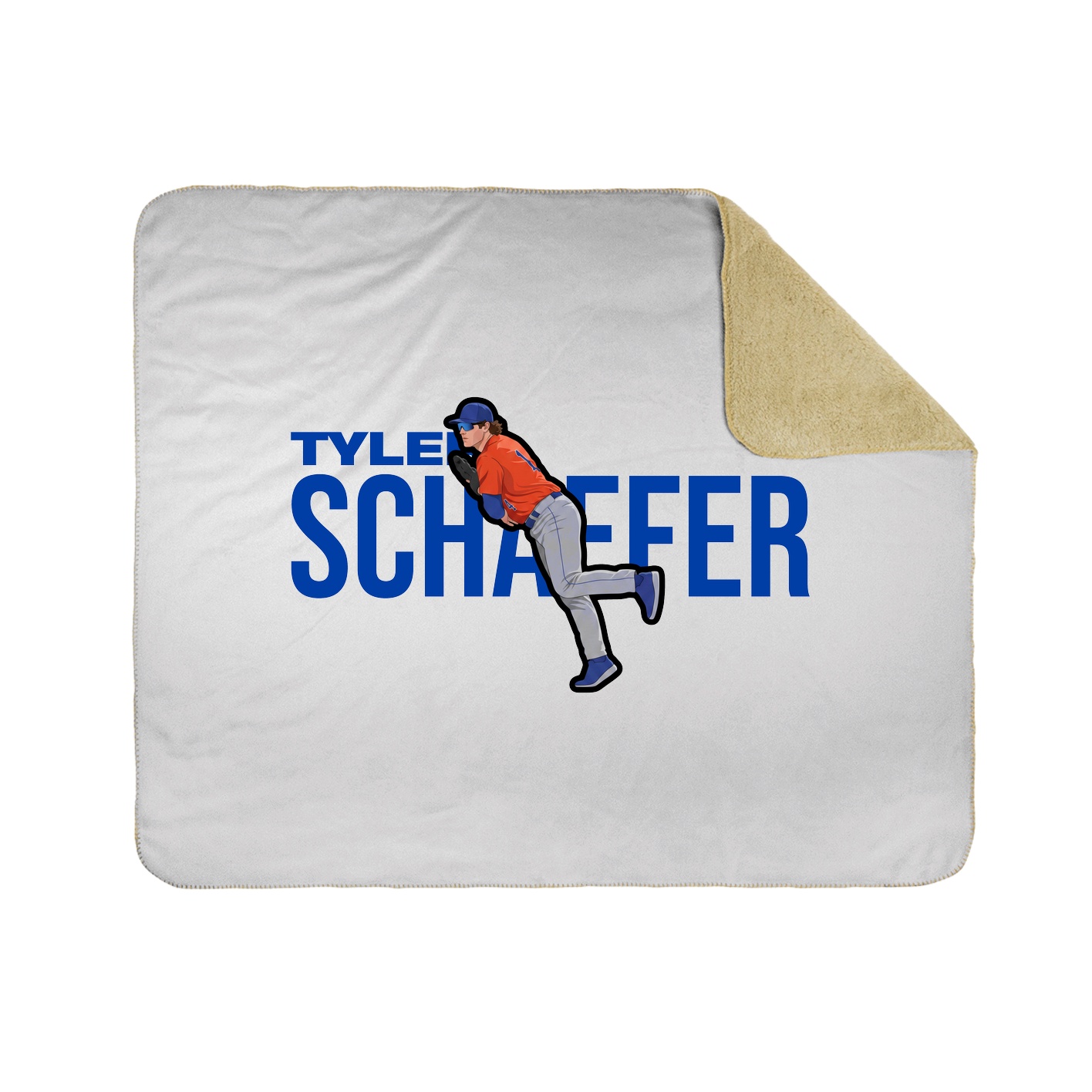 Throw Blanket — Player Name in White