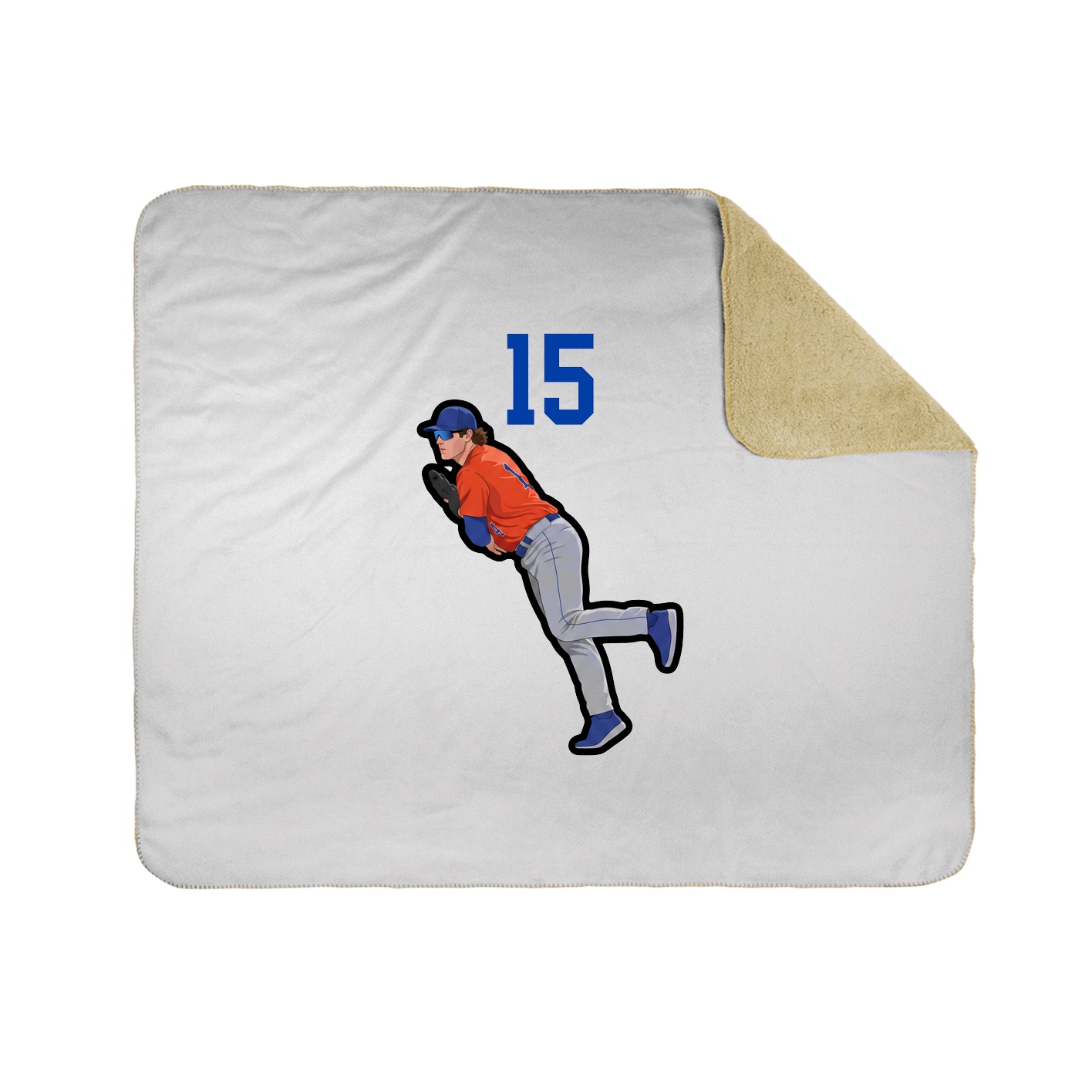 Throw Blanket — Number Top in White