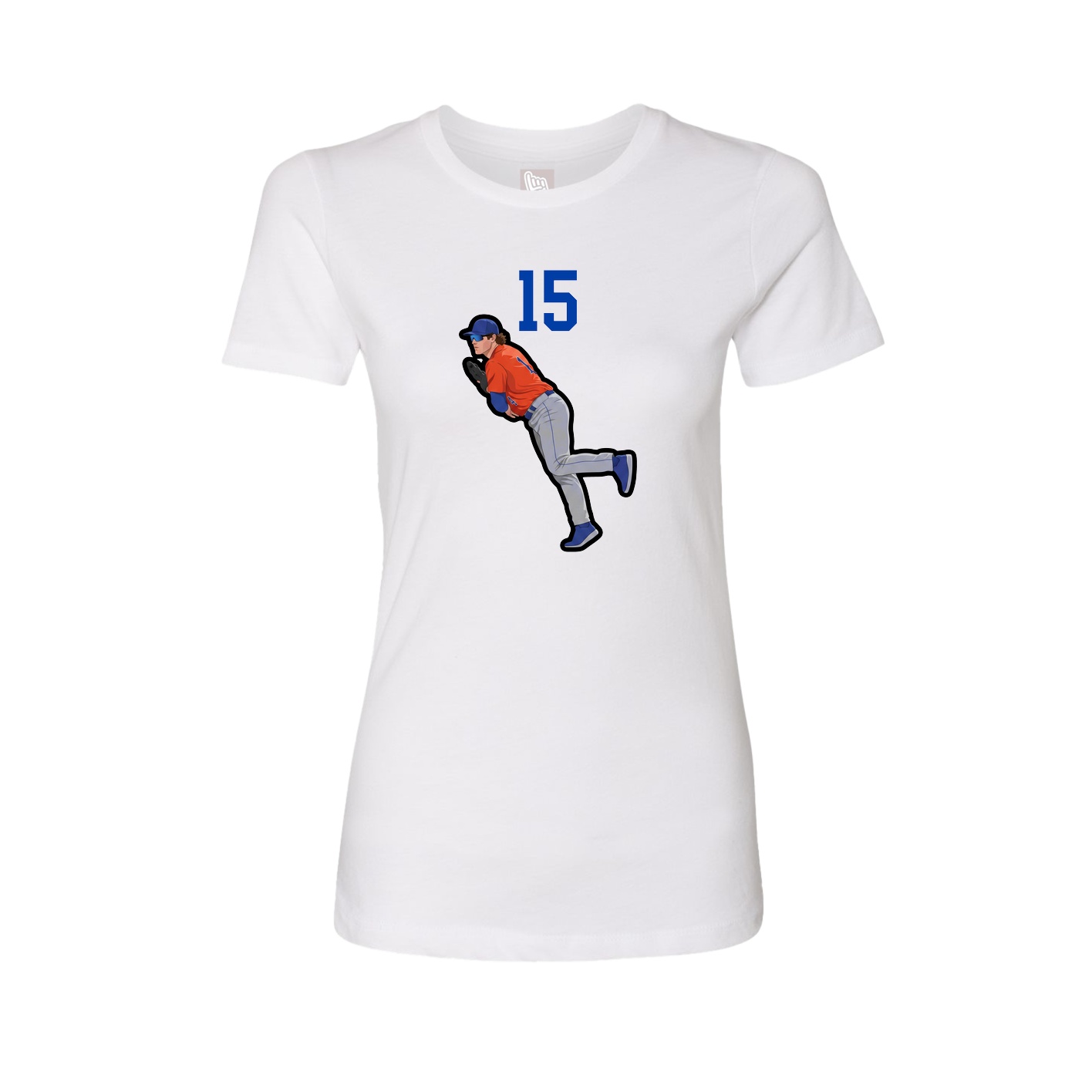 Fitted Women's Tee — Number Top in White