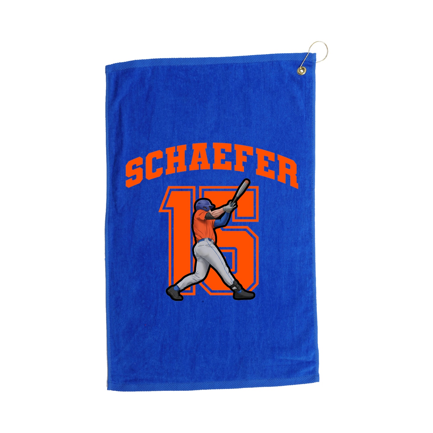 Golf Towel — Number in Royal
