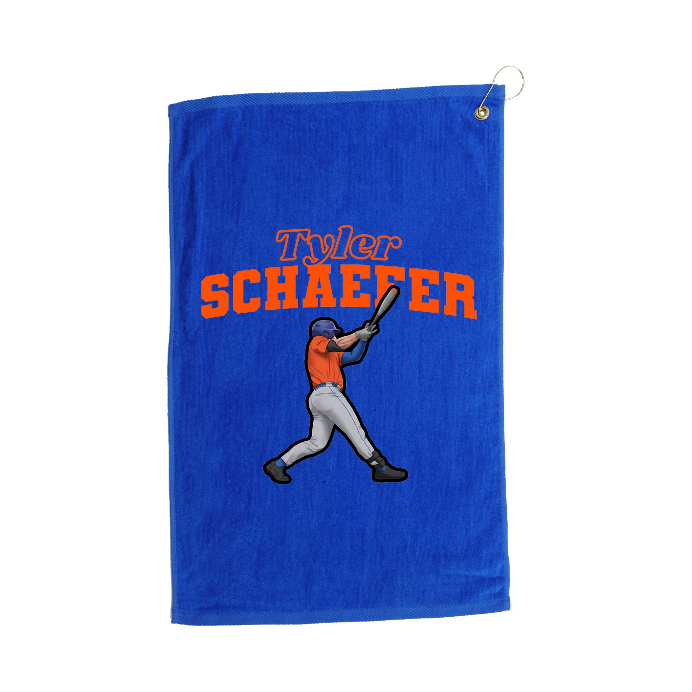 Golf Towel — Name Arch in Royal