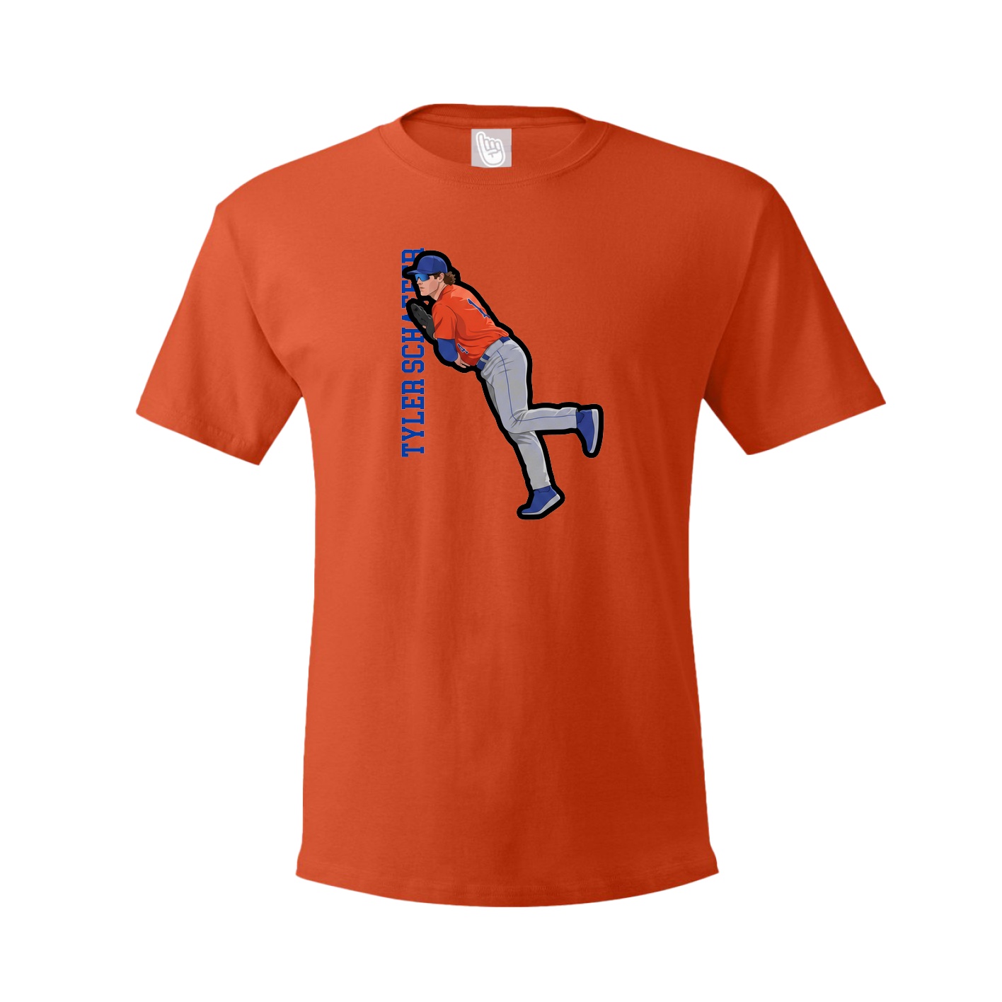 Tee — Name Vertical in Orange