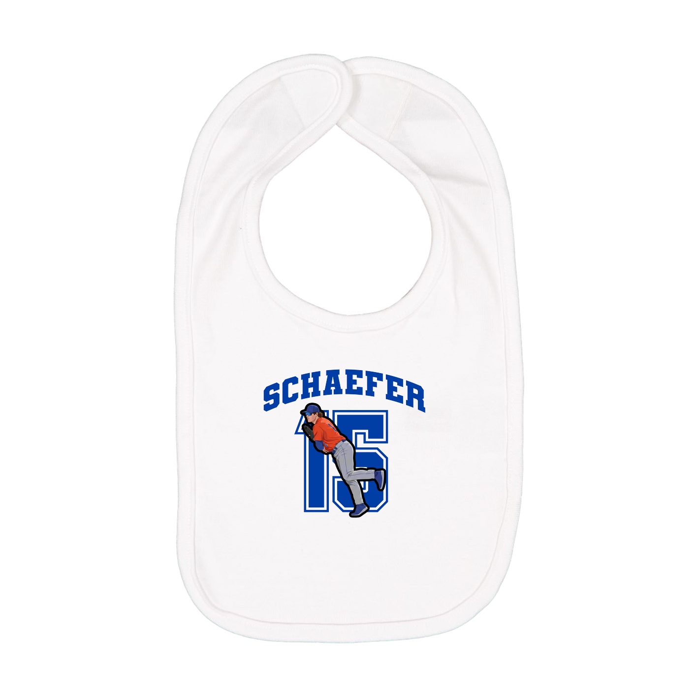 Infant Bib — Number in White