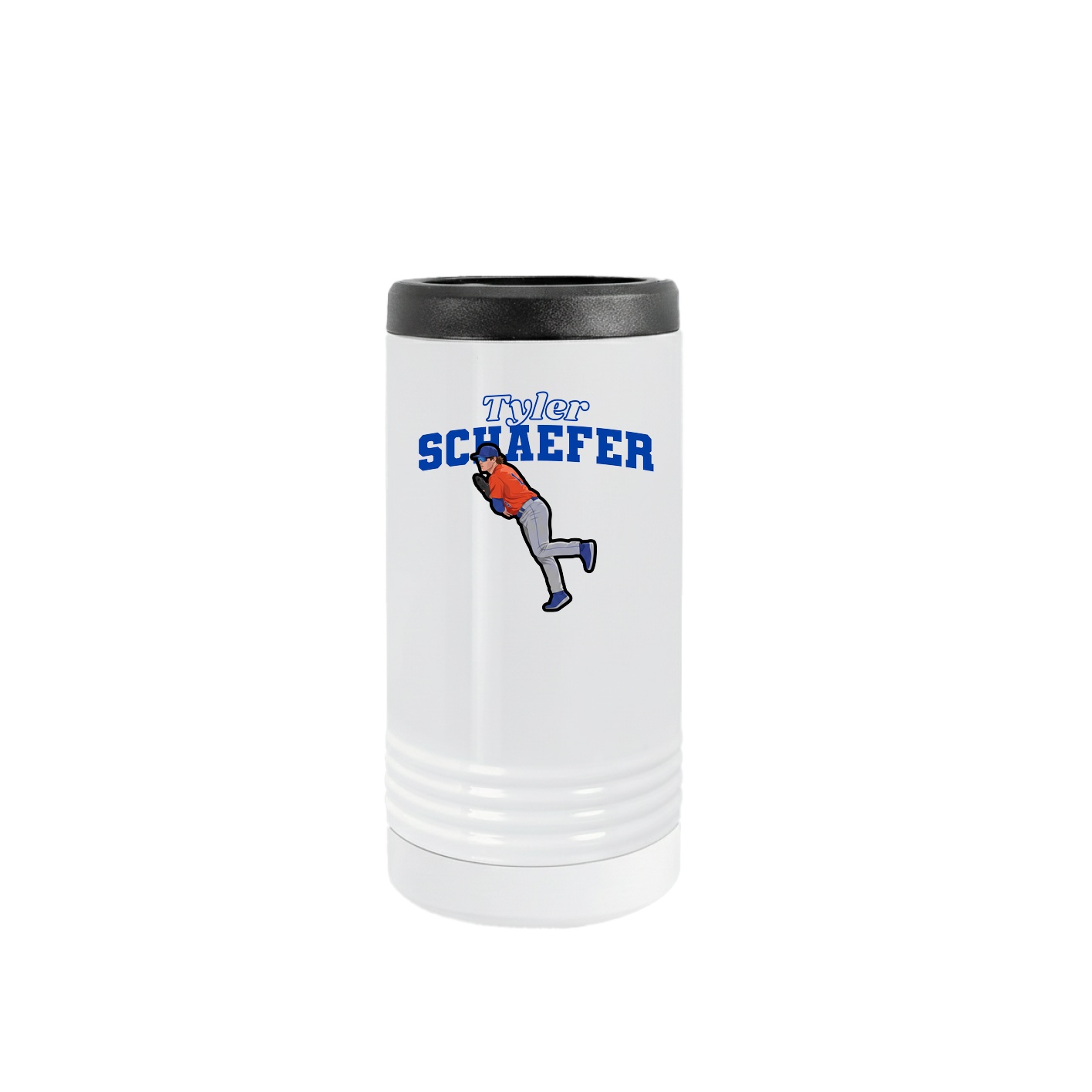 Slim Beverage Holder — Name Arch in White
