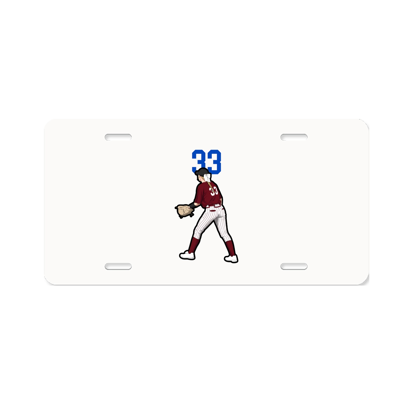 License Plate — Number Top in Classic