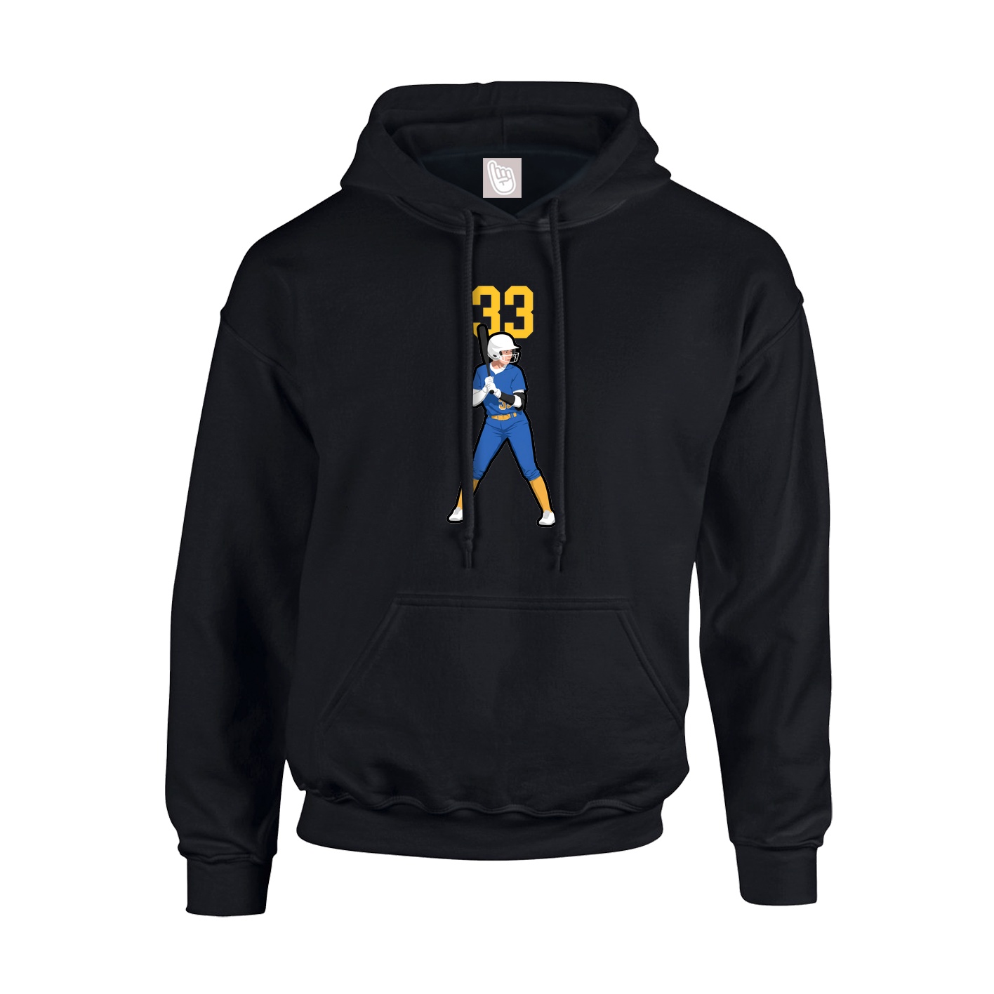 Hoodie — Number Top in Black