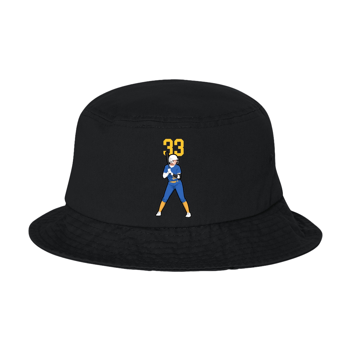 Bucket Cap — Number Top in Black