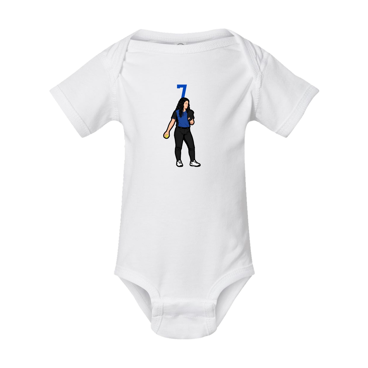 Baby Onesie — Number Top in White