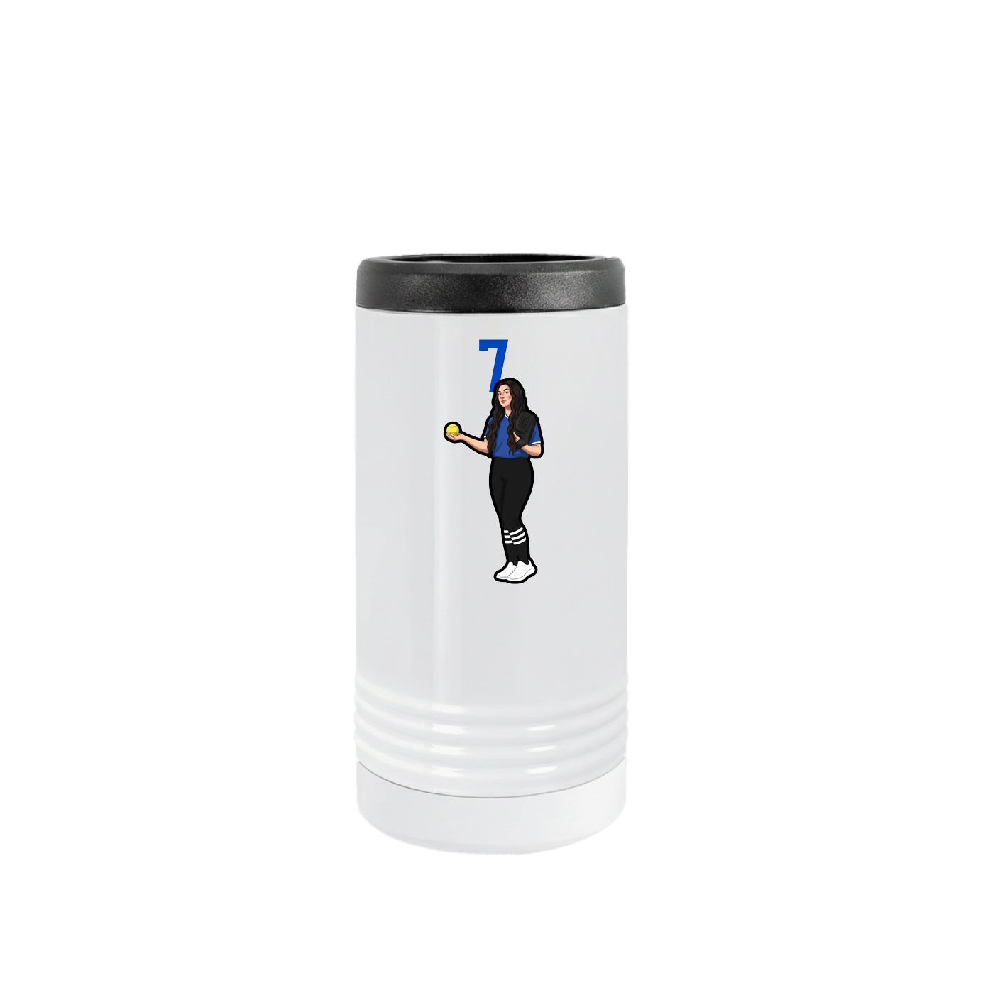 Slim Beverage Holder — Number Top in White