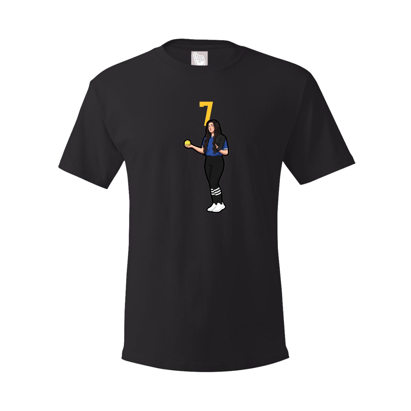 Youth Tee — Number Top in Black