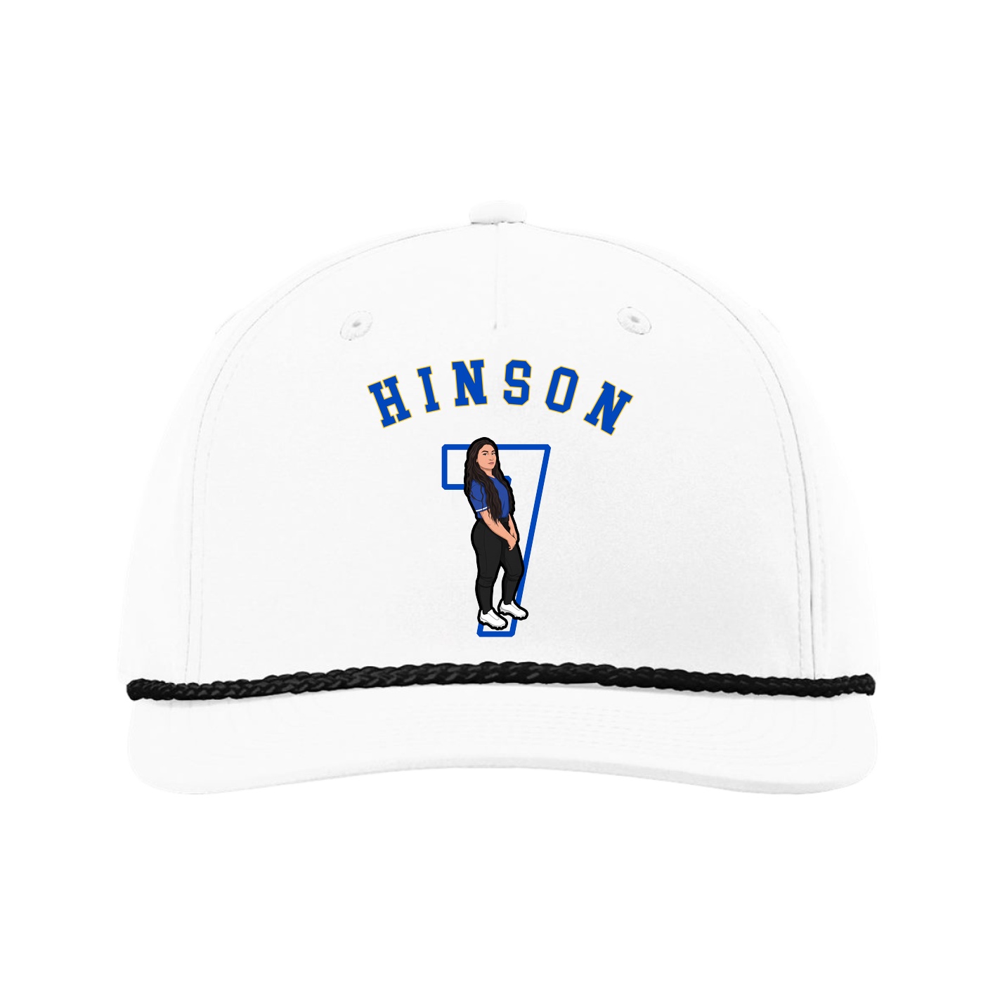 Five-Panel Classic Rope Cap — Shirsey Arch in White