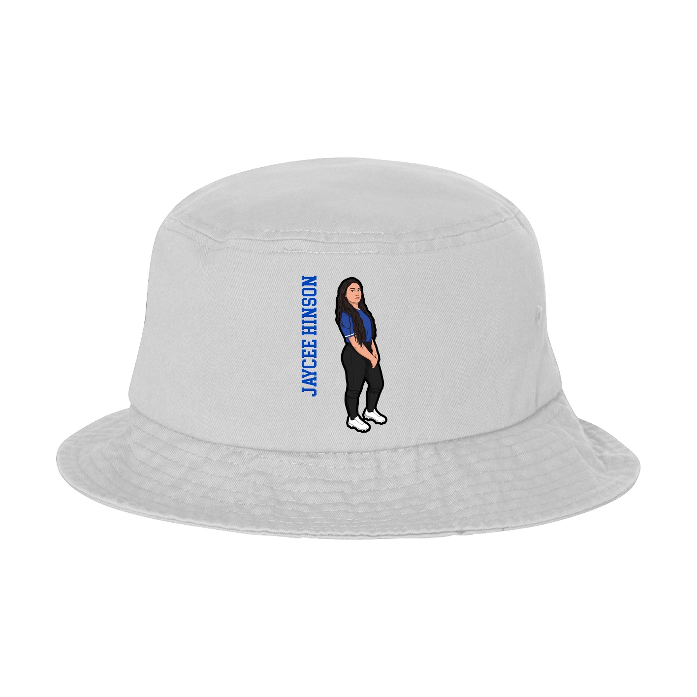 Bucket Cap — Name Vertical in White