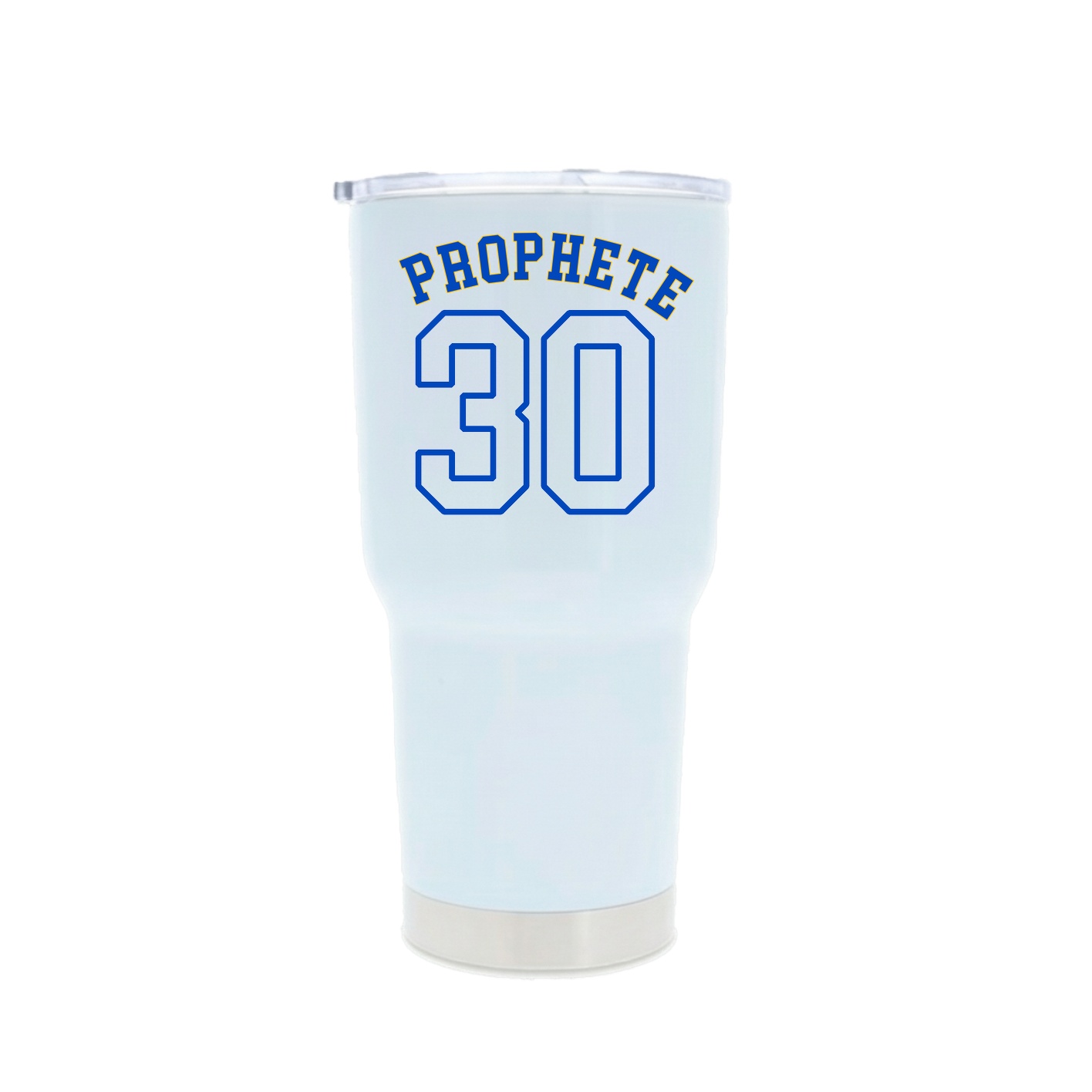 30oz Stainless Steel Tumbler — Shirsey Arch in White