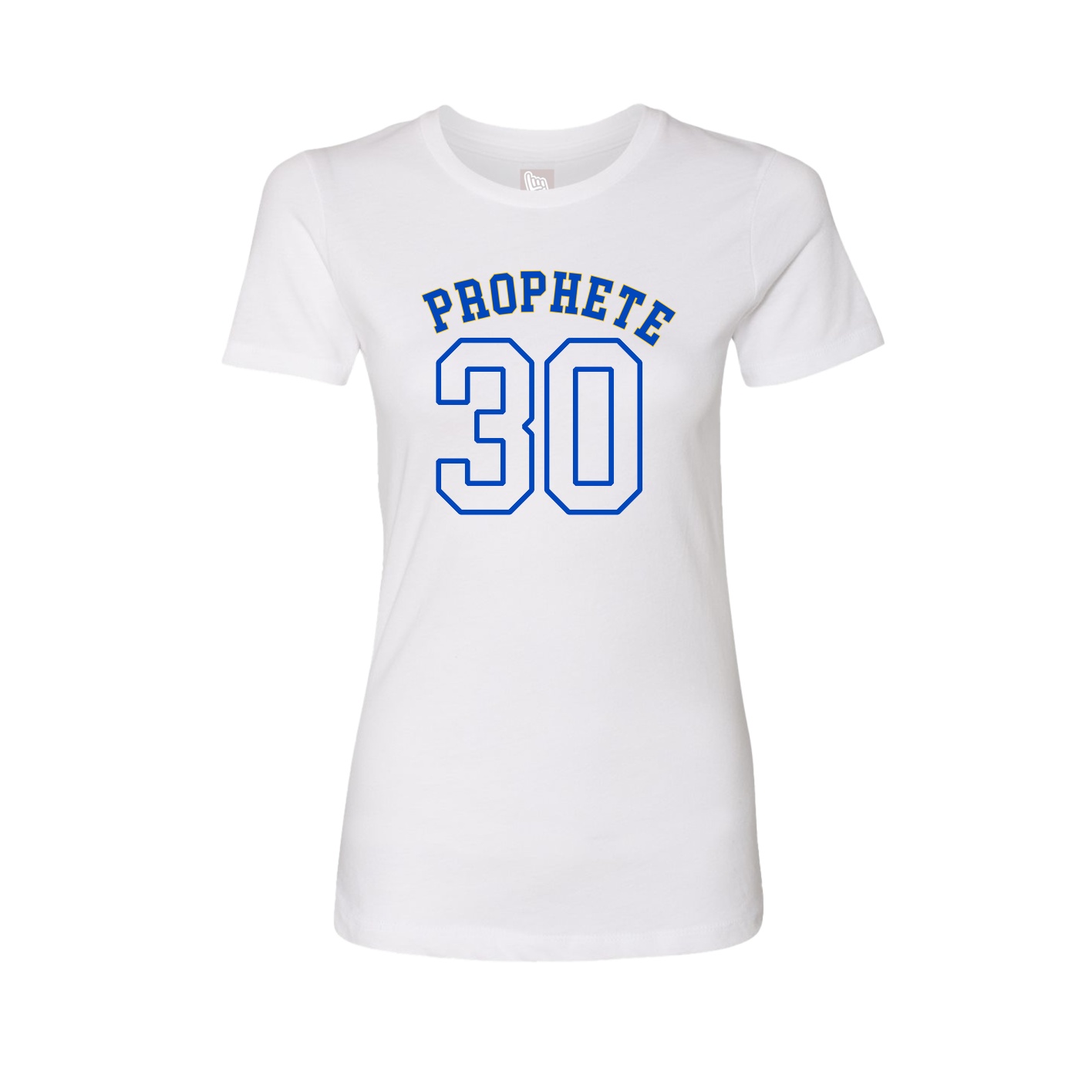 Fitted Women's Tee — Shirsey Arch in White