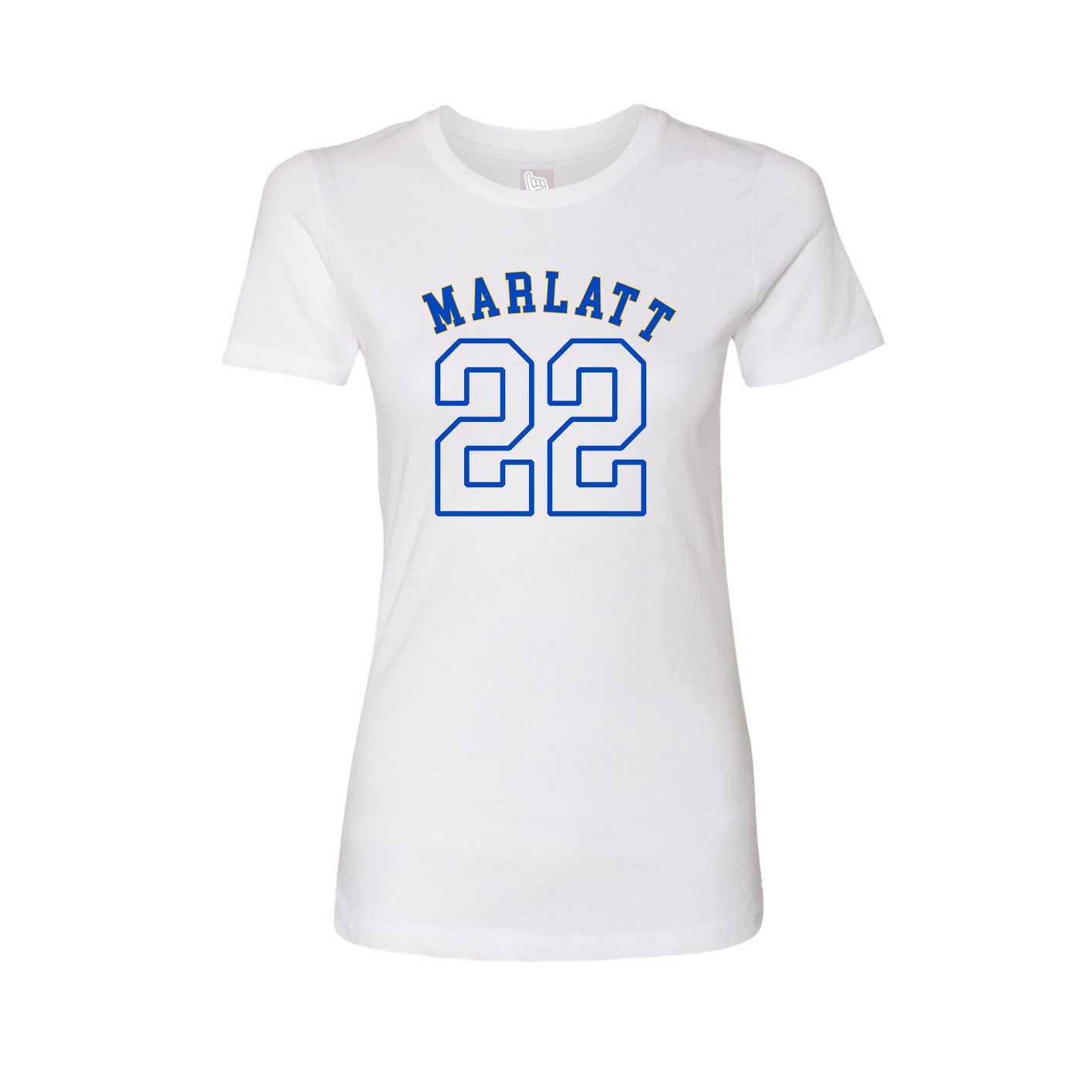 Fitted Women's Tee — Shirsey Arch in White