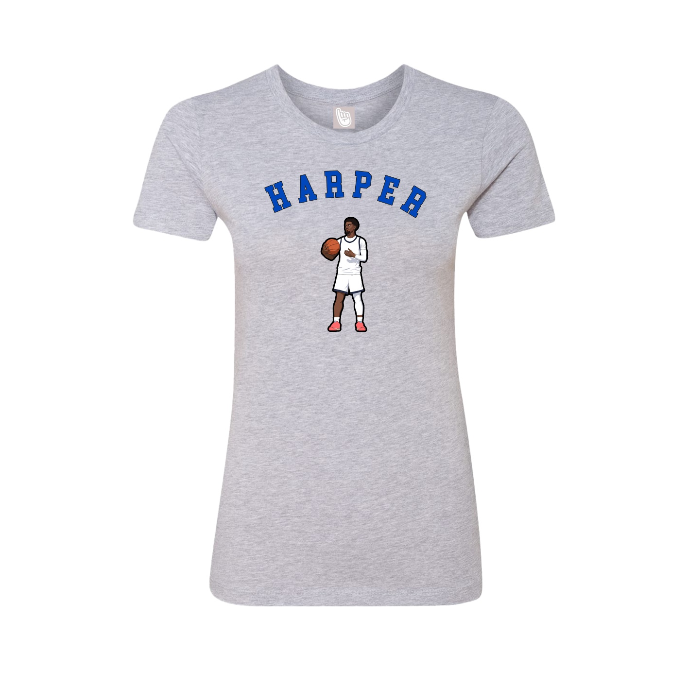 Fitted Women's Tee — Shirsey Arch in Grey