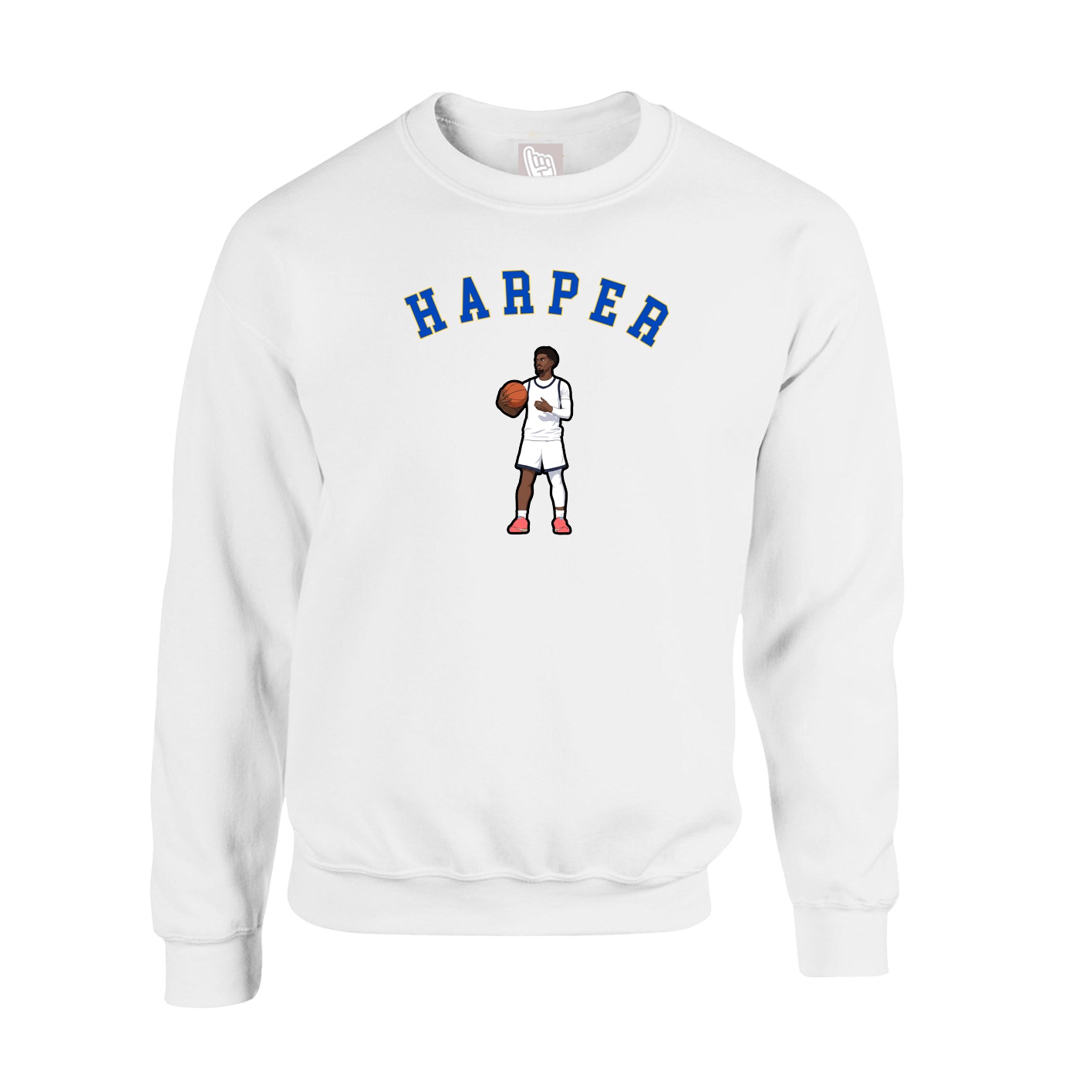 Fleece Crew — Shirsey Arch in White