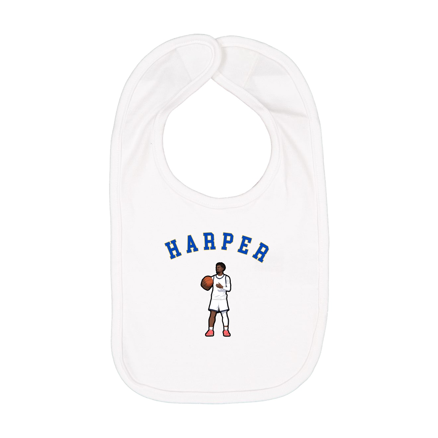 Infant Bib — Shirsey Arch in White