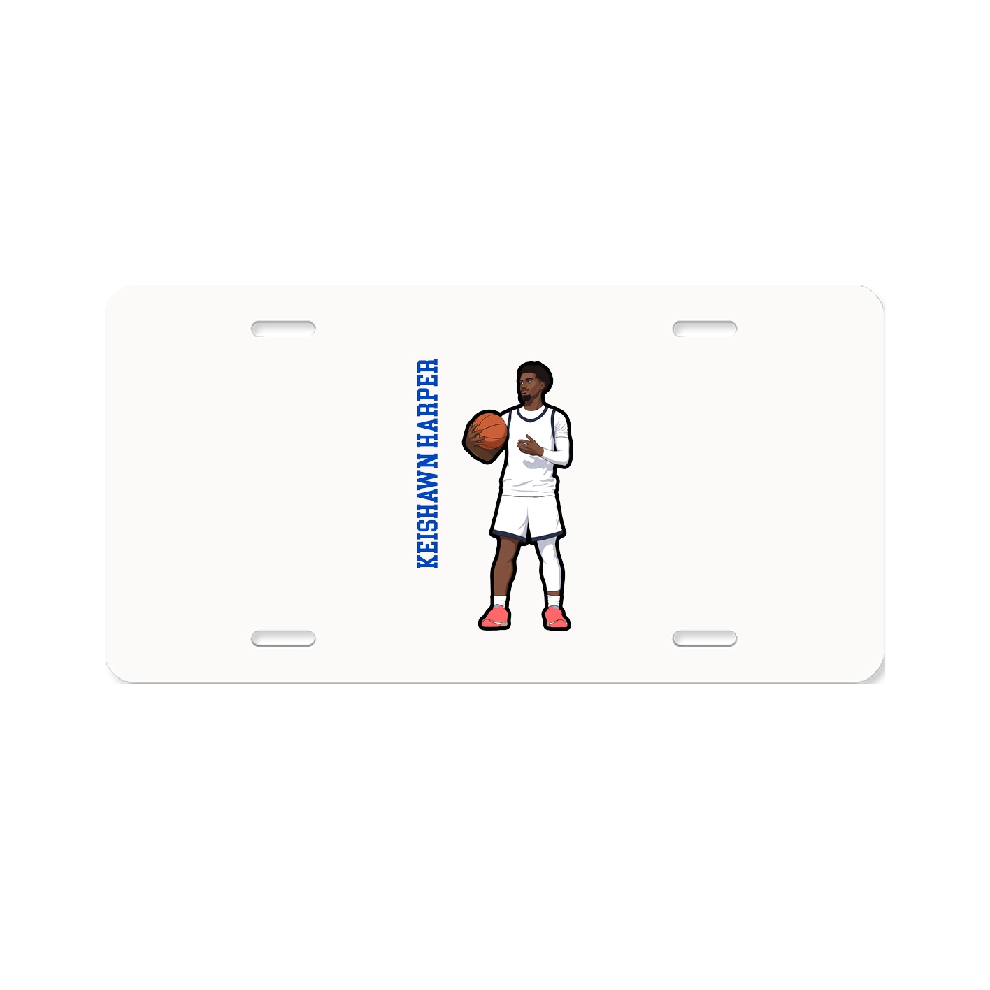 License Plate — Name Vertical in Classic