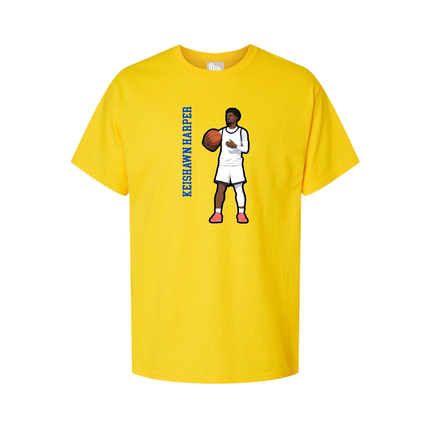 Youth Tee — Name Vertical in Gold