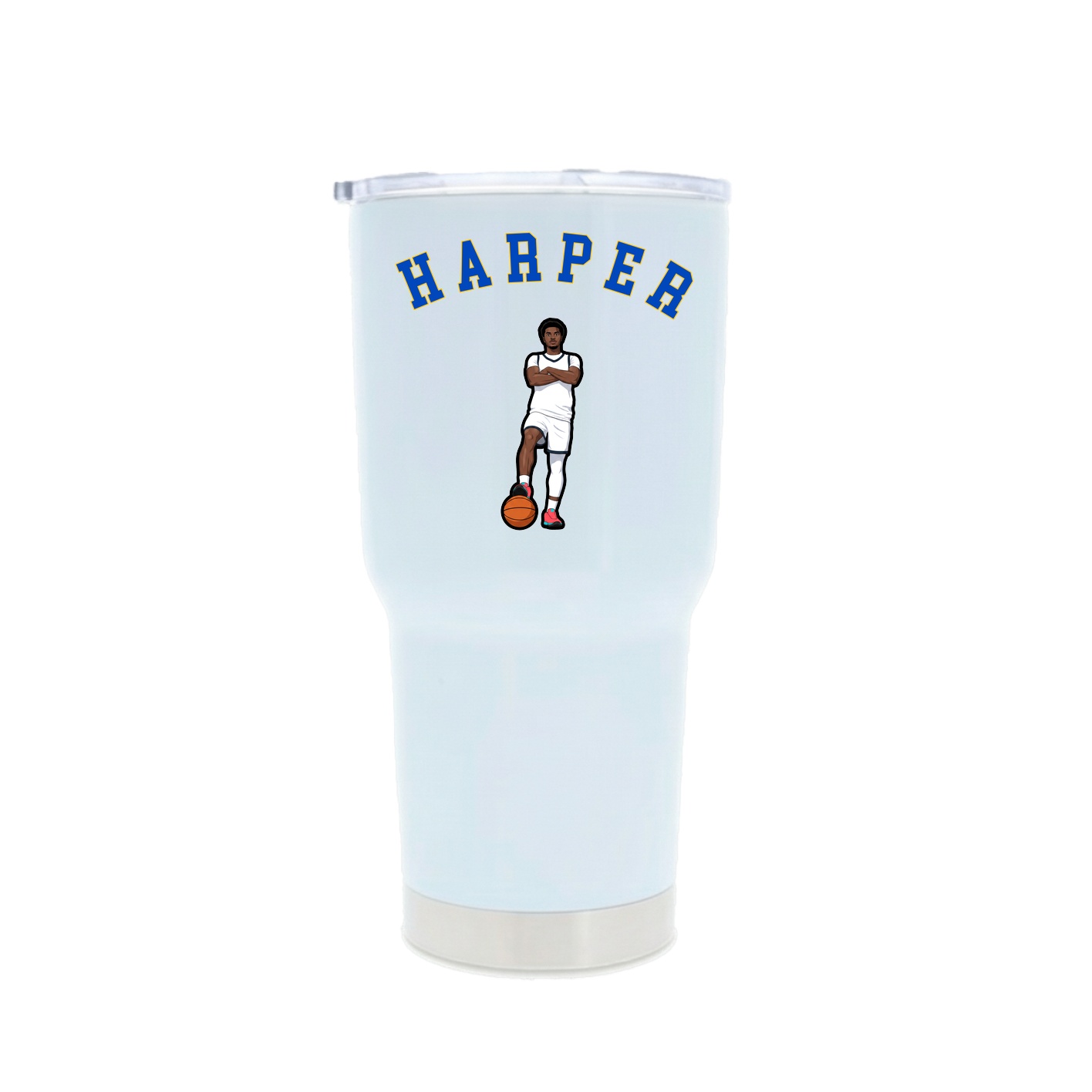 30oz Stainless Steel Tumbler — Shirsey Arch in White