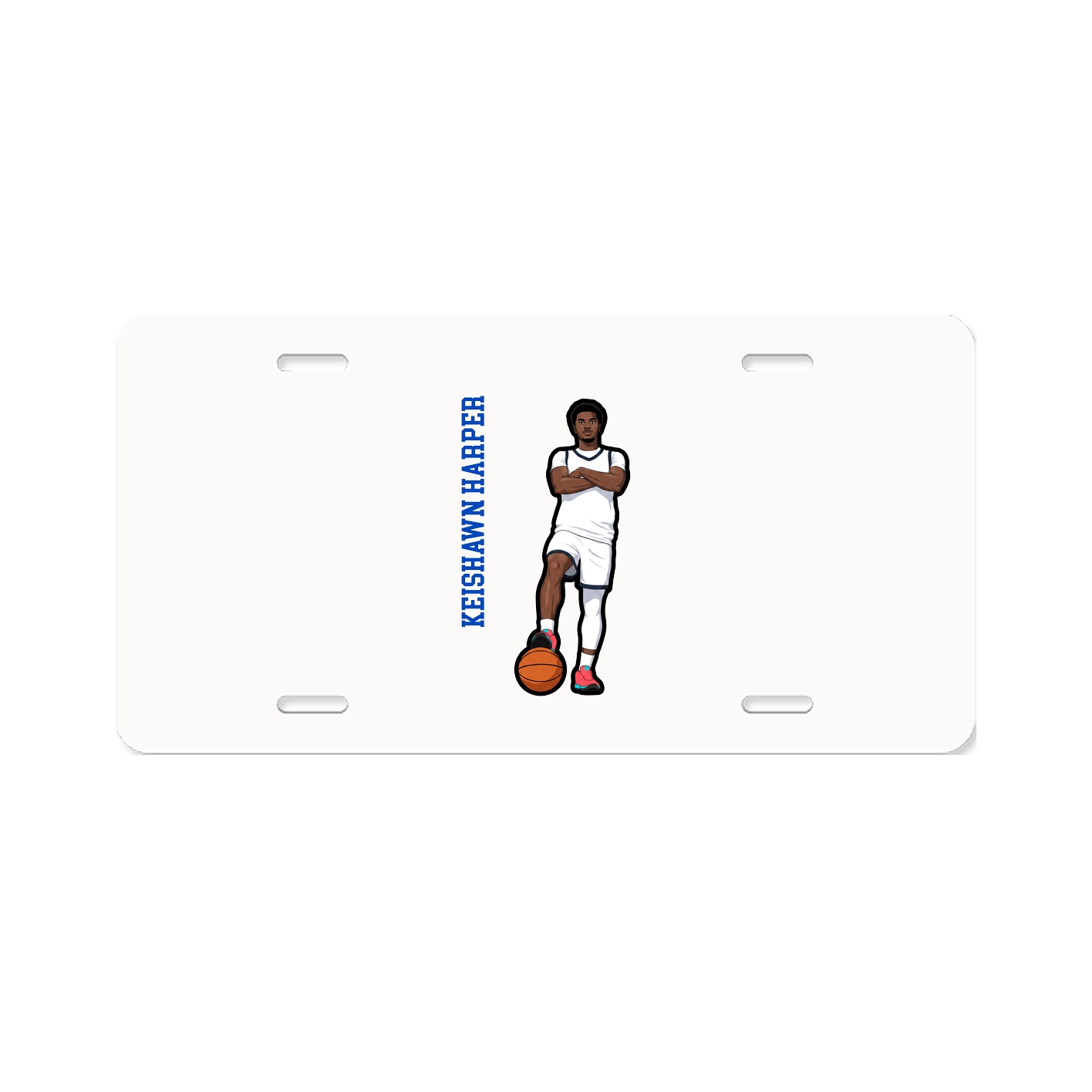License Plate — Name Vertical in Classic