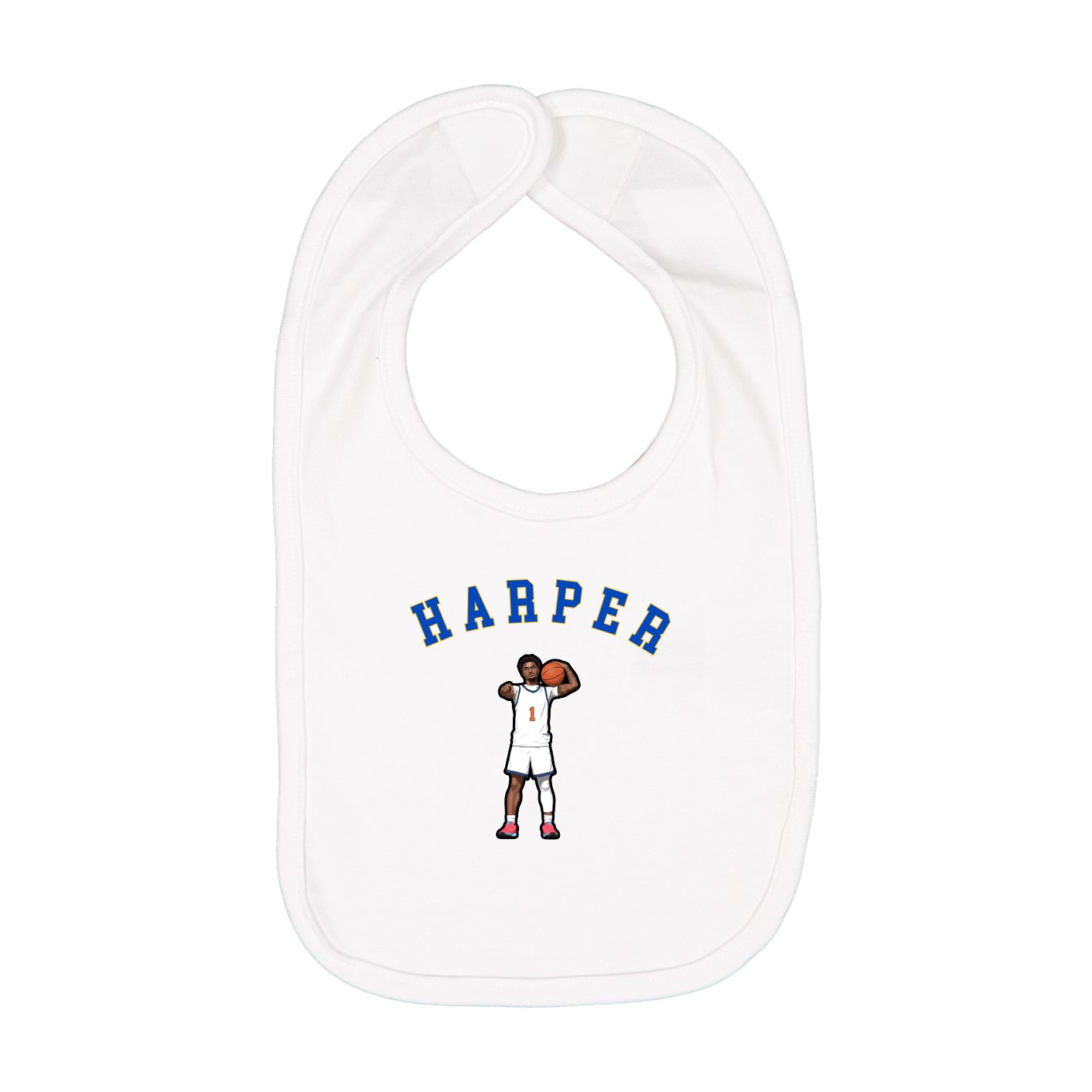 Infant Bib — Shirsey Arch in White
