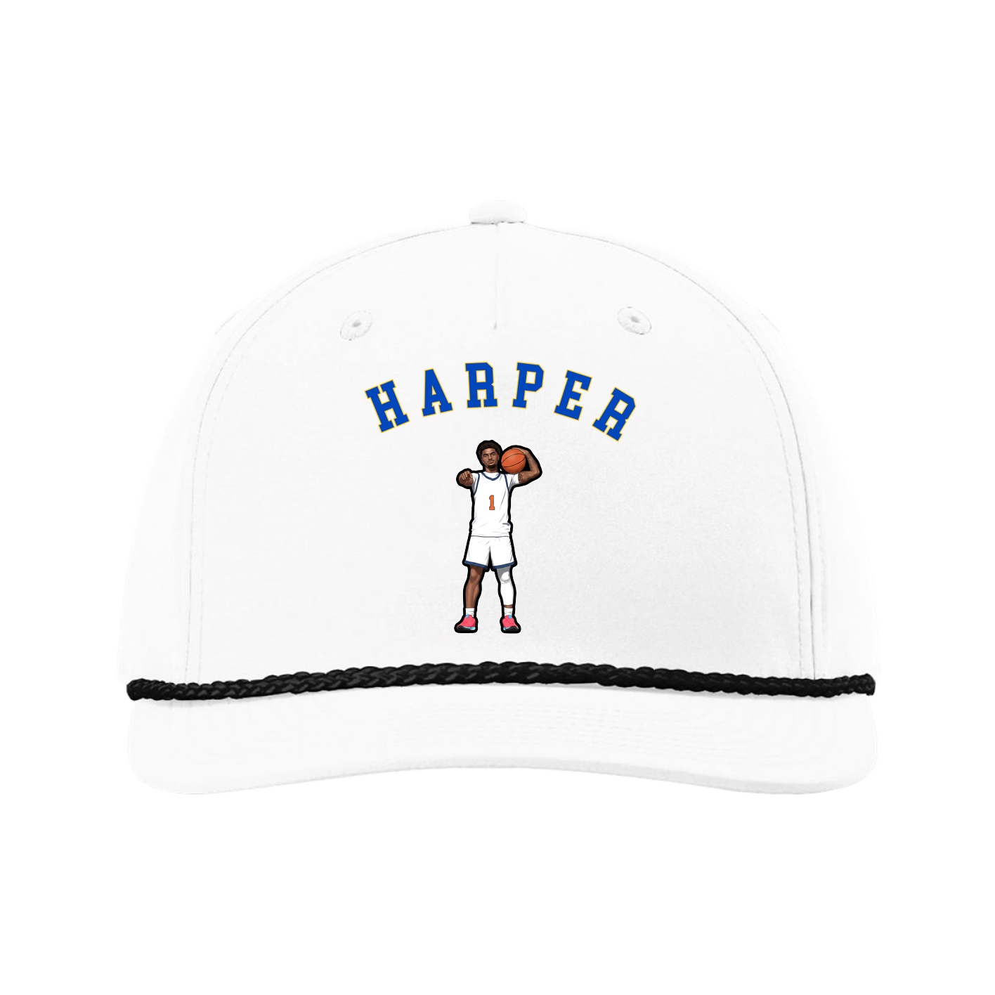 Five-Panel Classic Rope Cap — Shirsey Arch in White