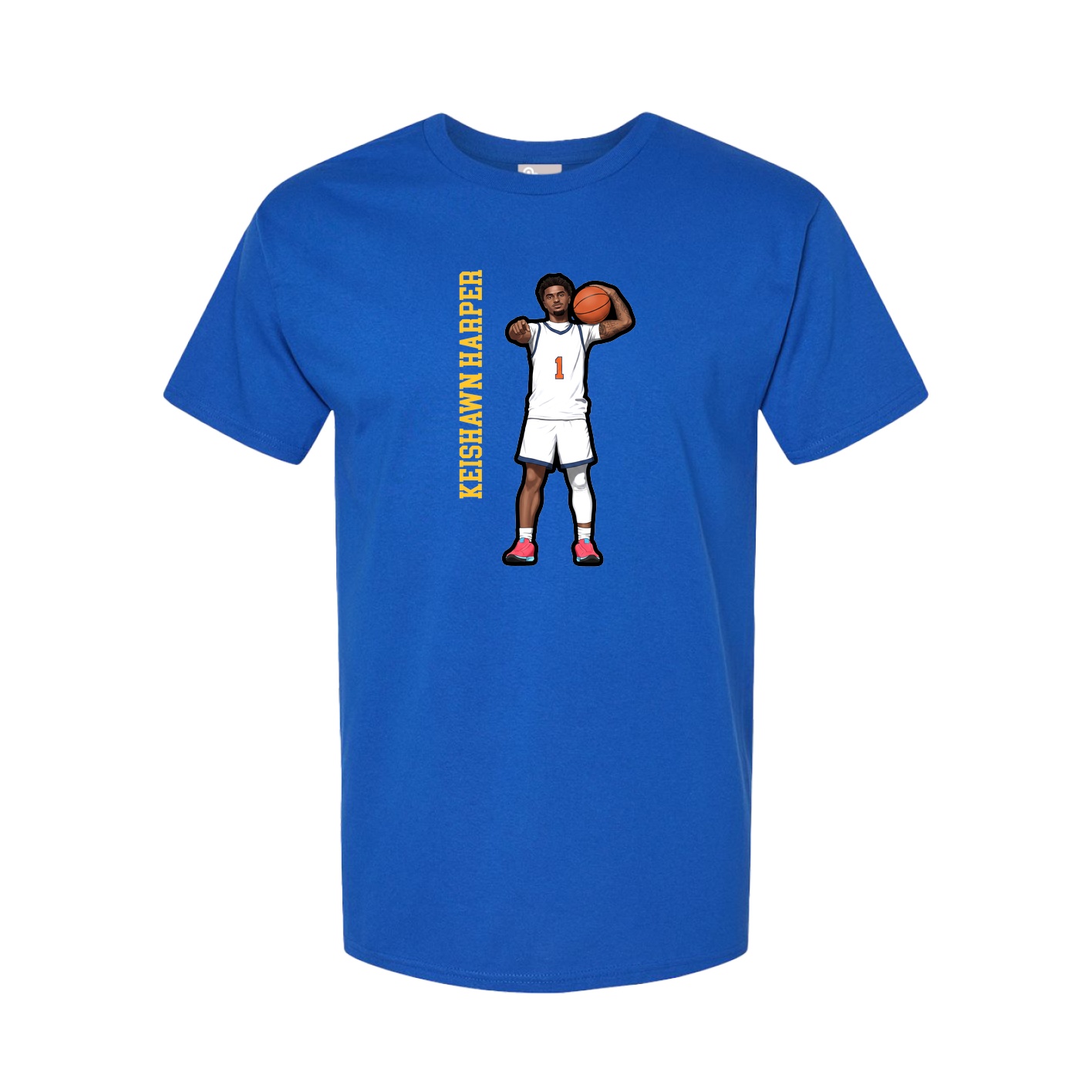 Tee — Name Vertical in Royal