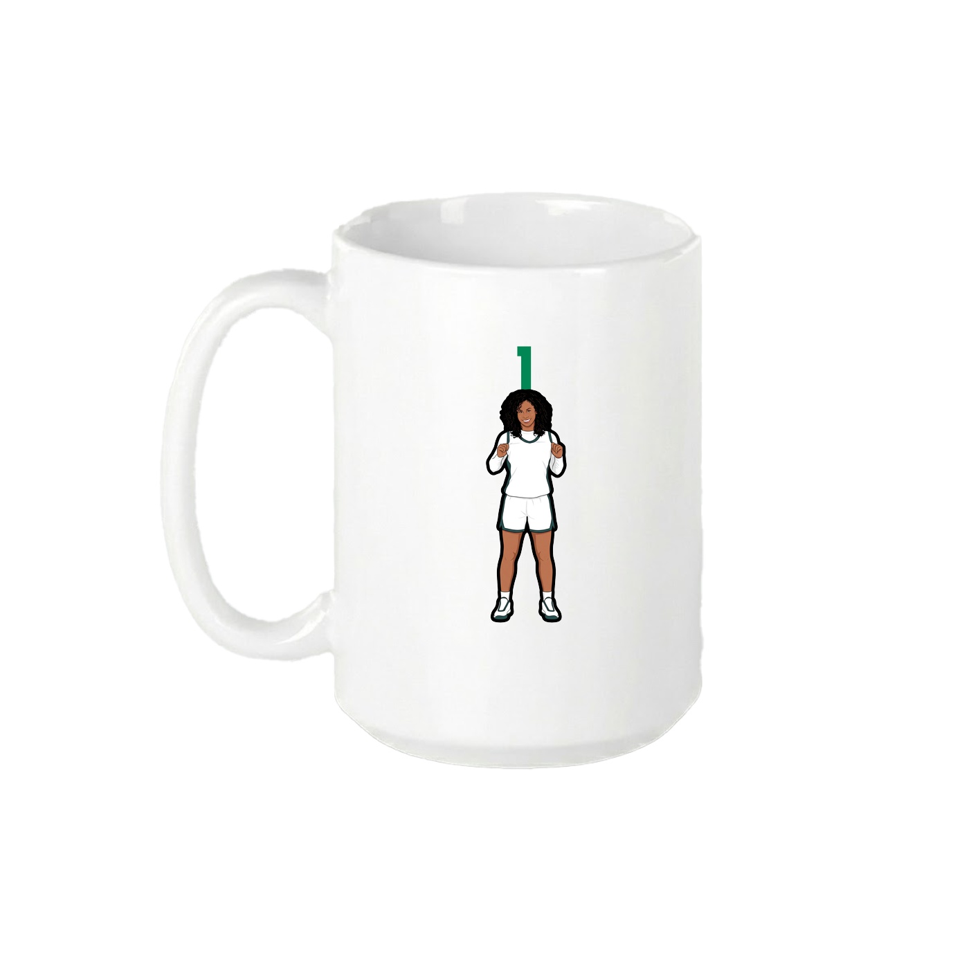 15oz Coffee Mug — Number Top in White