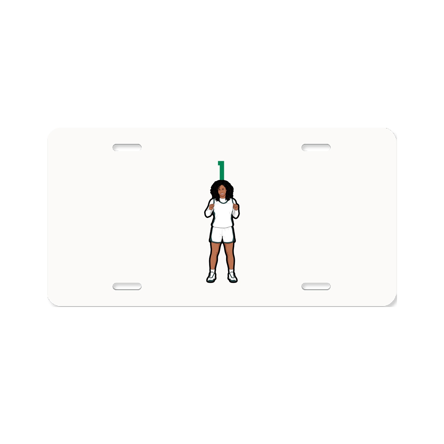 License Plate — Number Top in Classic