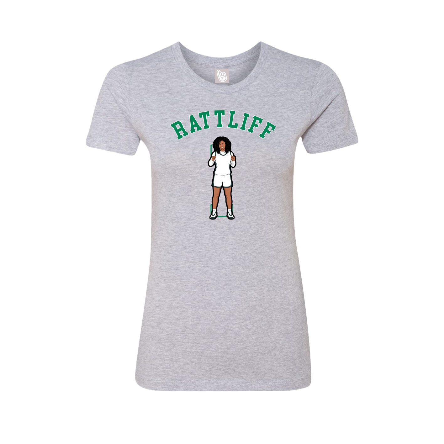 Fitted Women's Tee — Shirsey Arch in Grey