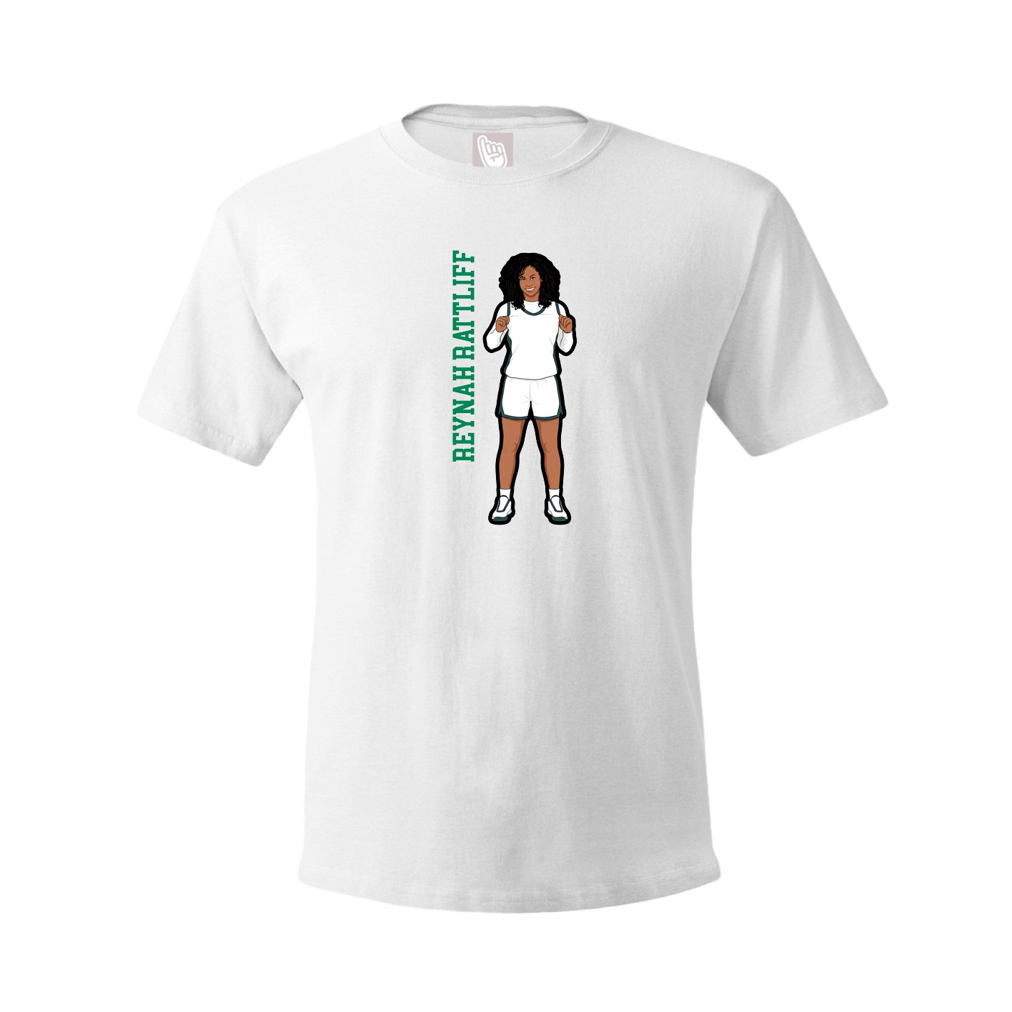 Youth Tee — Name Vertical in White